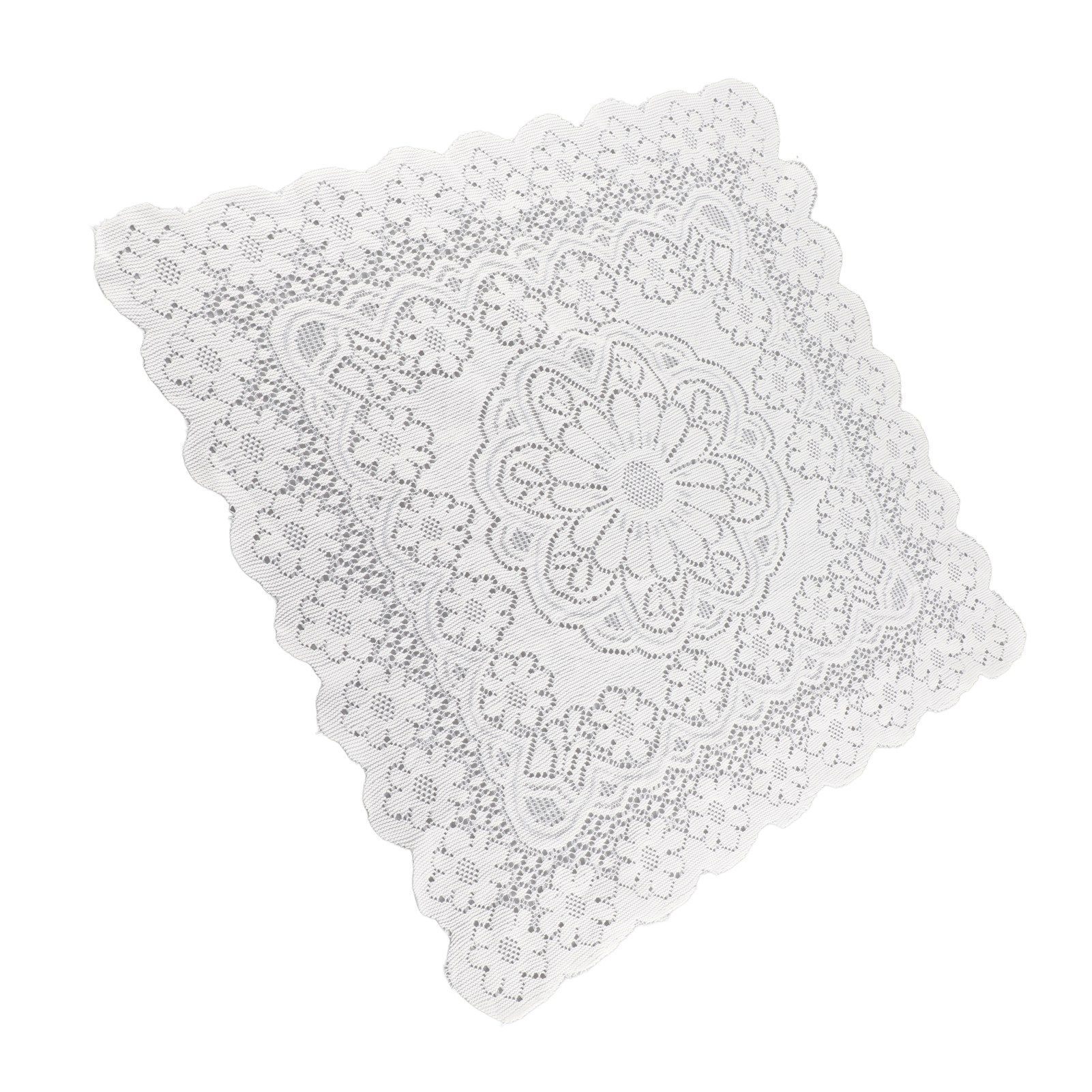 Lace Tablecloth Hollow Pattern Soft Comfortable Simple Lace Decorative Background Cloth for Home Cafe White Lace 60x60cm - Image 5