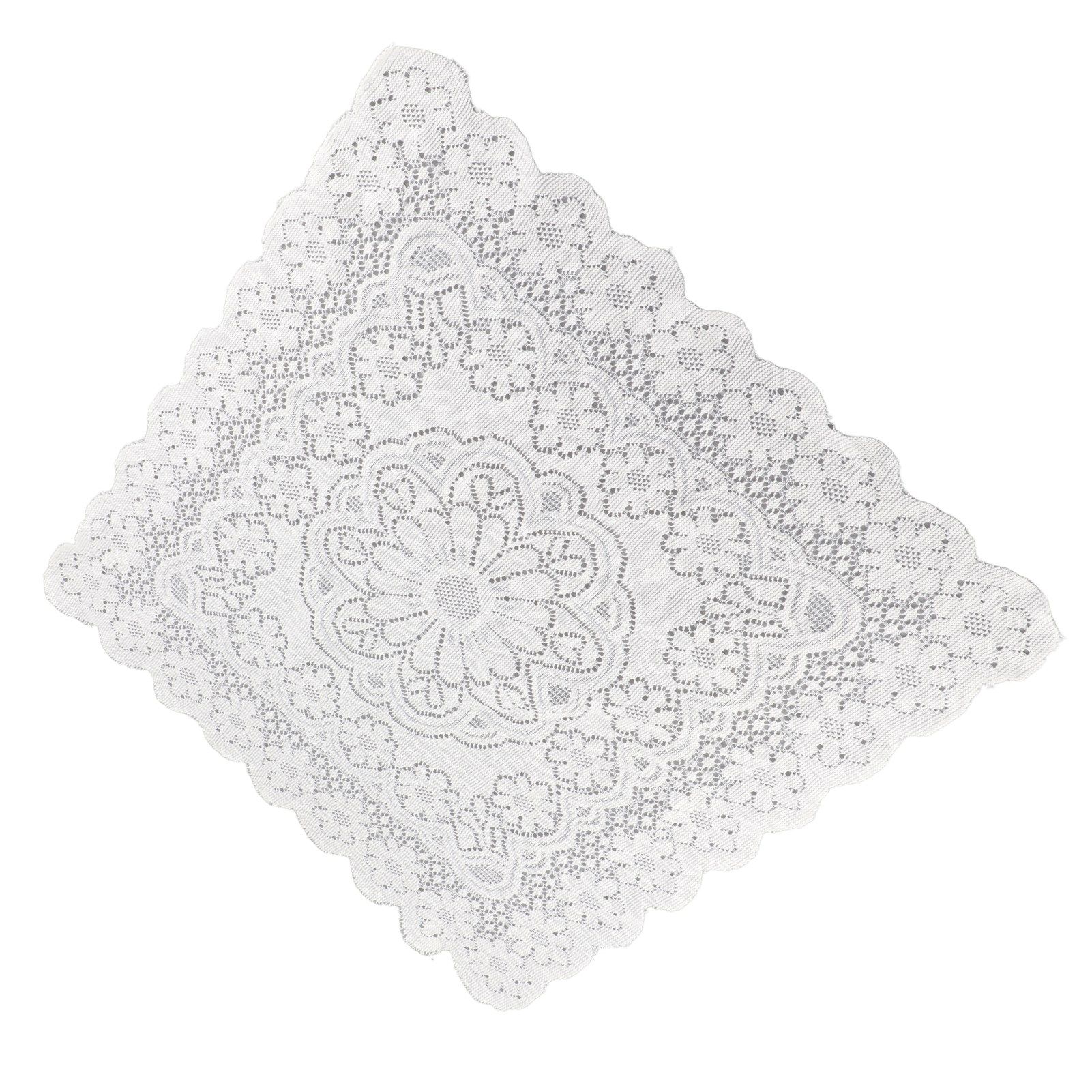 Lace Tablecloth Hollow Pattern Soft Comfortable Simple Lace Decorative Background Cloth for Home Cafe White Lace 60x60cm - Image 8