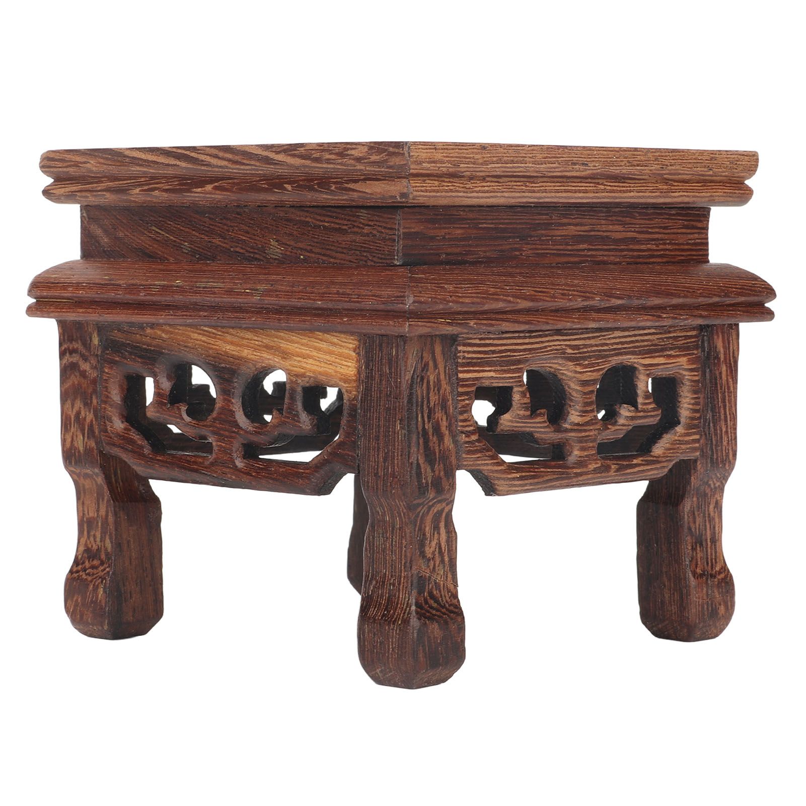Wooden Display Stand Squared Stable Retro Style Durable Wood Widely Used Wooden Riser for Plant Teapot Jewelry - Image 2