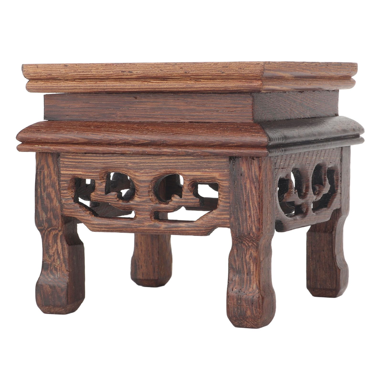 Wooden Display Stand Squared Stable Retro Style Durable Wood Widely Used Wooden Riser for Plant Teapot Jewelry - Image 3