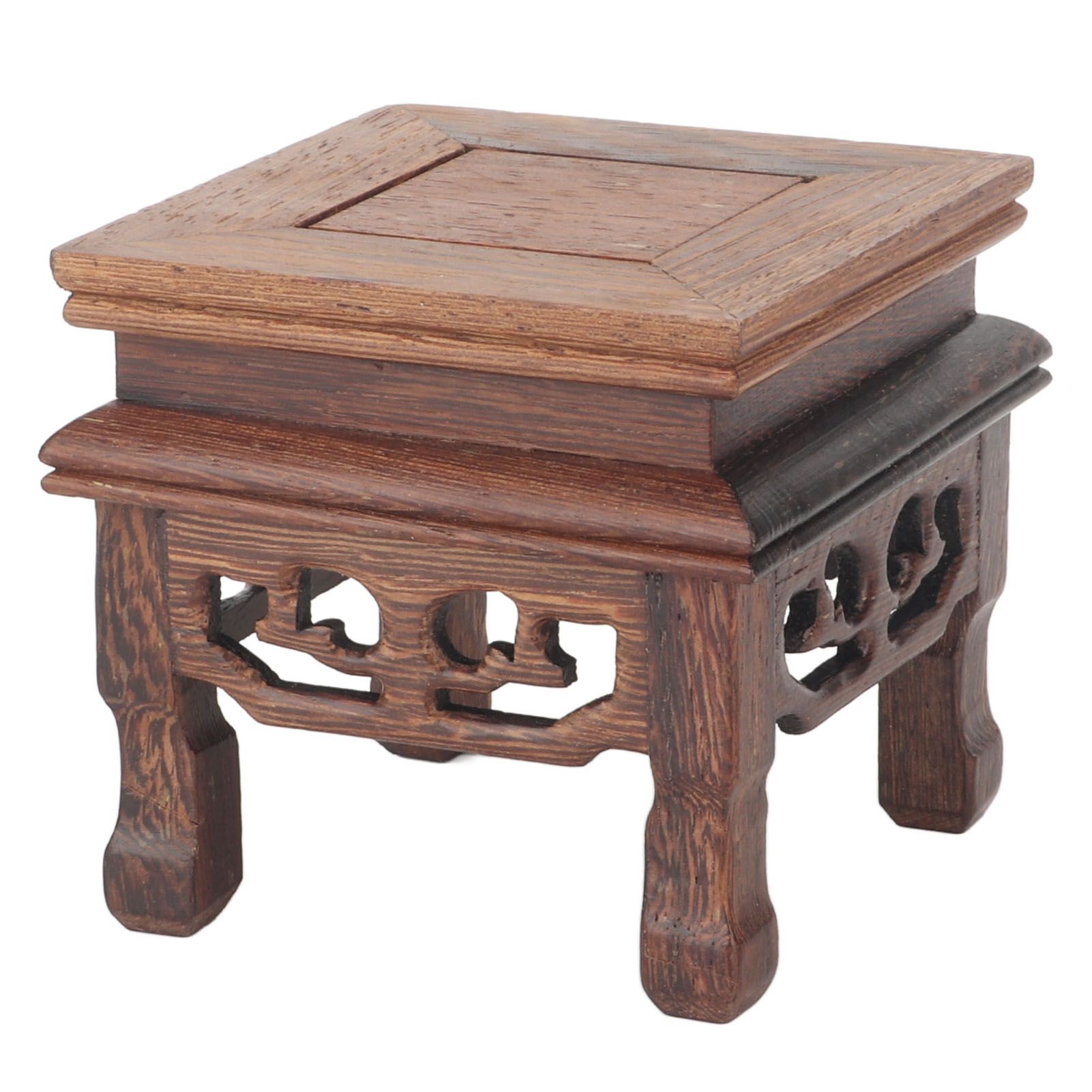 Wooden Display Stand Squared Stable Retro Style Durable Wood Widely Used Wooden Riser for Plant Teapot Jewelry - Image 4