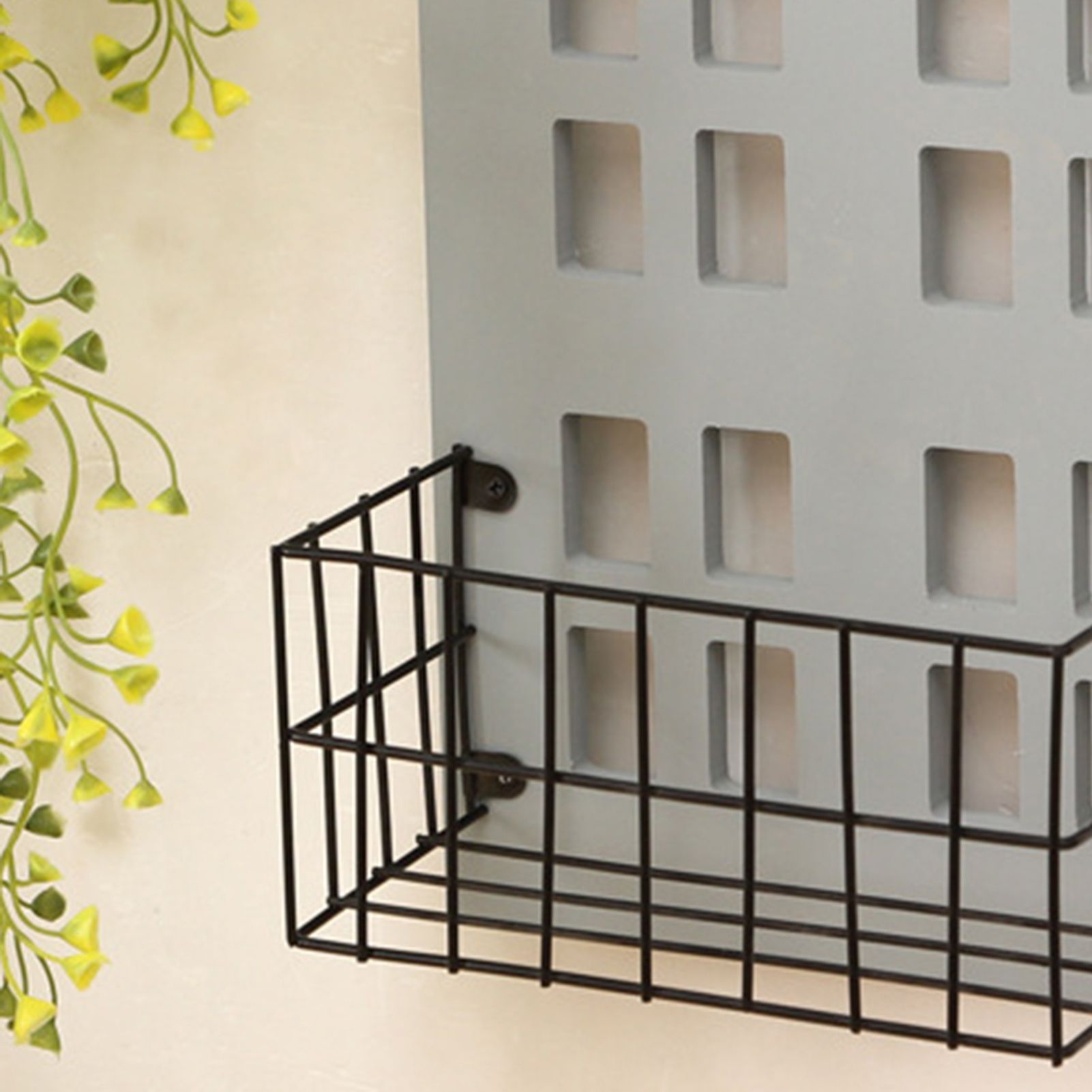 Wall Storage Shelves Hand Made Wood House Shape Wall Mounted Shelf for Bedroom Living Room Grey - Image 4