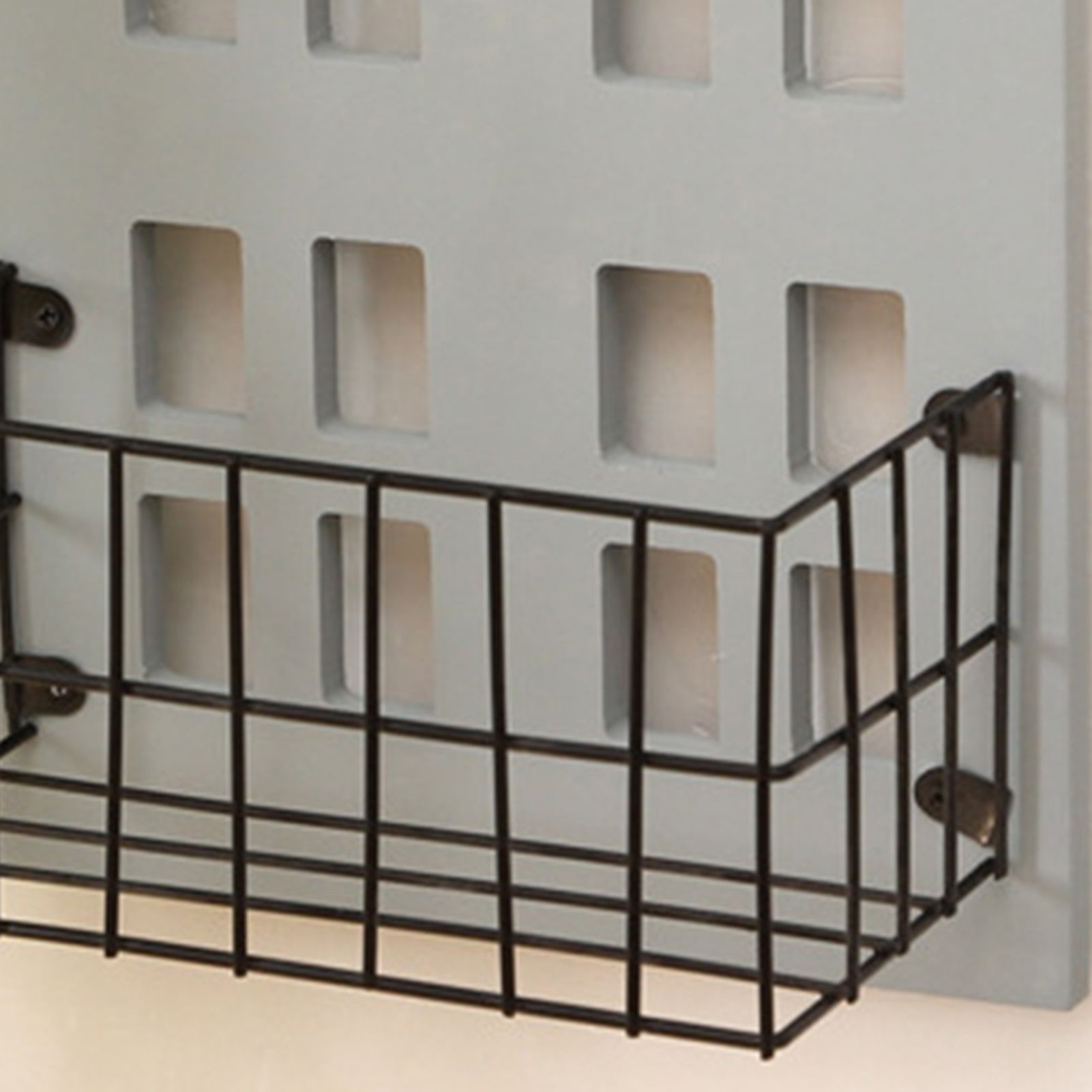 Wall Storage Shelves Hand Made Wood House Shape Wall Mounted Shelf for Bedroom Living Room Grey - Image 5