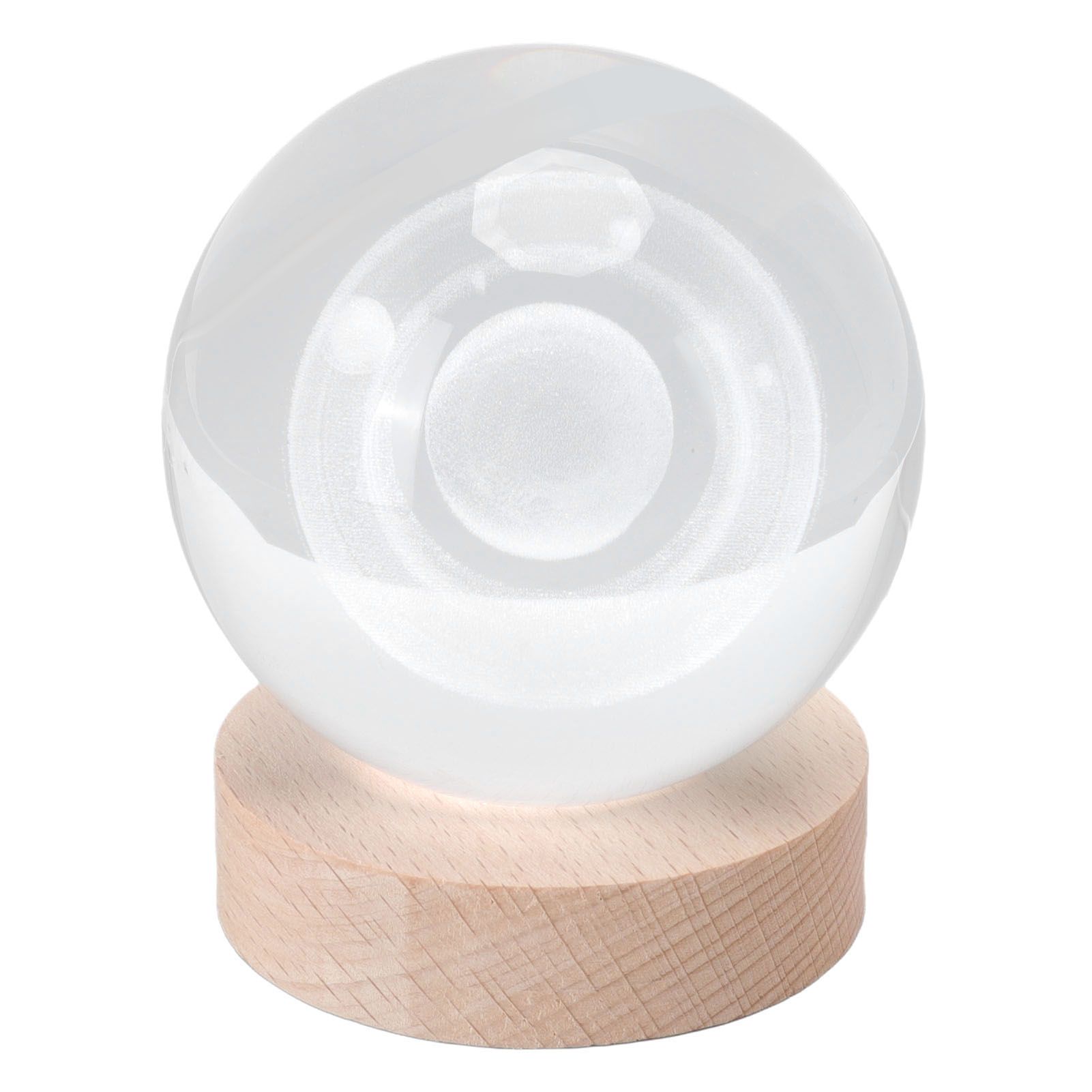 3D Saturn Night Lamp Crystal Ball Night Light LED Wooden Inter Carving Tabletop Ornaments for Friends Kids Gifts Saturn Colorful Light - Image 6