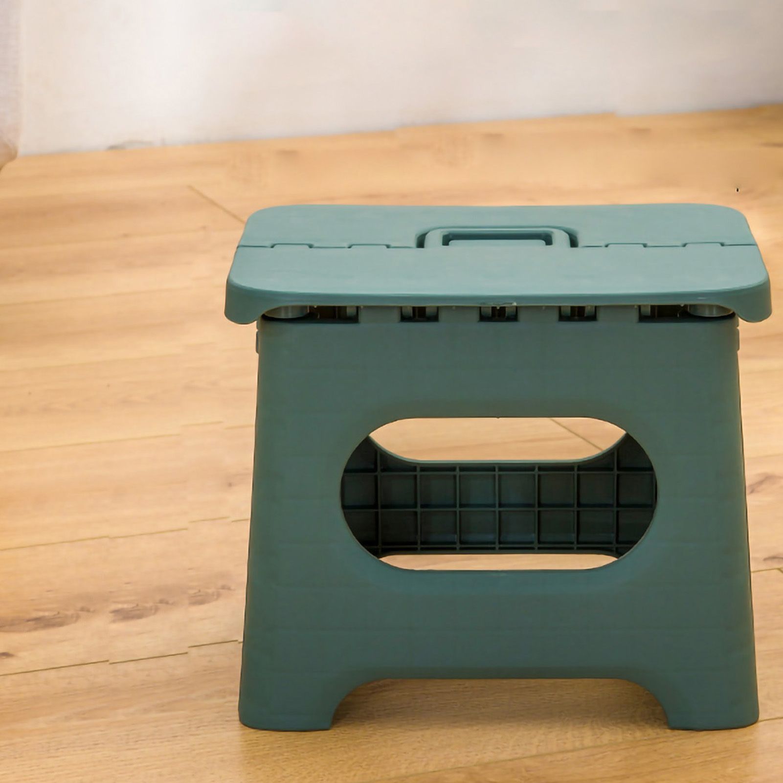Folding Step Stool Portable Strong Space Saving Plastic Footstool for Adults and Kids Light Green - Image 5