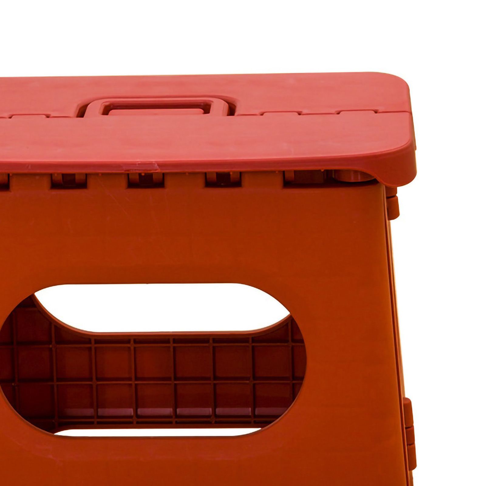 Folding Step Stool Portable Strong Space Saving Plastic Footstool for Adults and Kids Vintage Red - Image 4