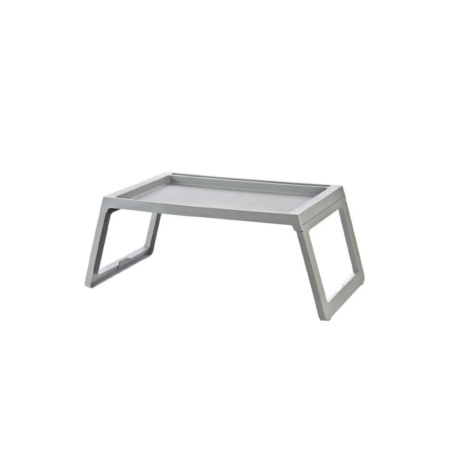 Laptop Bed Desk PP Folding Simple Downward Grooved Design Lap Desk Bed Table with Charging Hole for Bedroom Dorm Grey 68x35.8x27.5cm - Image 1