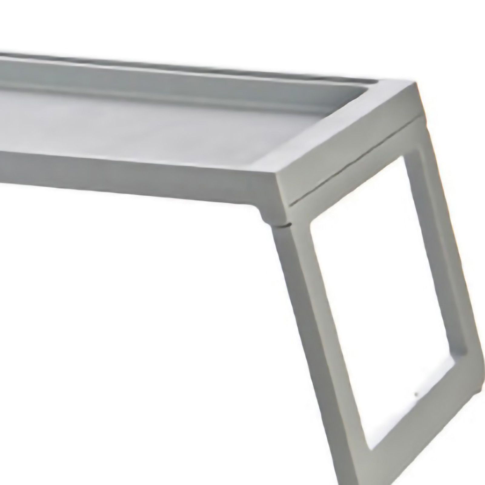 Laptop Bed Desk PP Folding Simple Downward Grooved Design Lap Desk Bed Table with Charging Hole for Bedroom Dorm Grey 68x35.8x27.5cm - Image 2