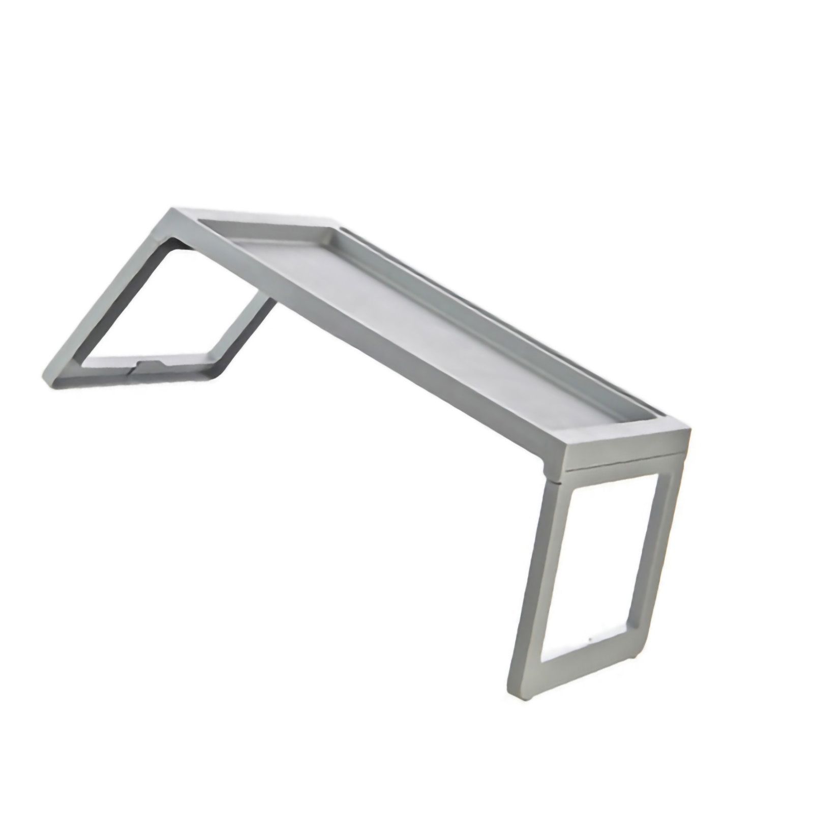 Laptop Bed Desk PP Folding Simple Downward Grooved Design Lap Desk Bed Table with Charging Hole for Bedroom Dorm Grey 68x35.8x27.5cm - Image 3