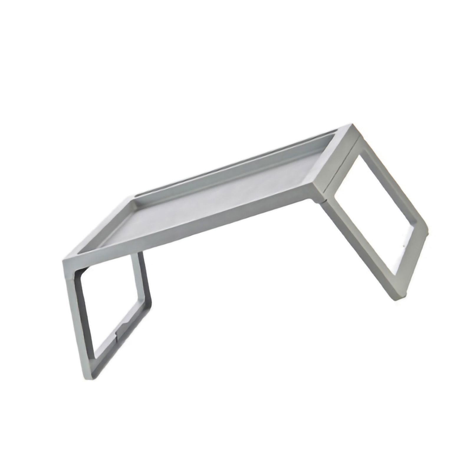 Laptop Bed Desk PP Folding Simple Downward Grooved Design Lap Desk Bed Table with Charging Hole for Bedroom Dorm Grey 68x35.8x27.5cm - Image 4