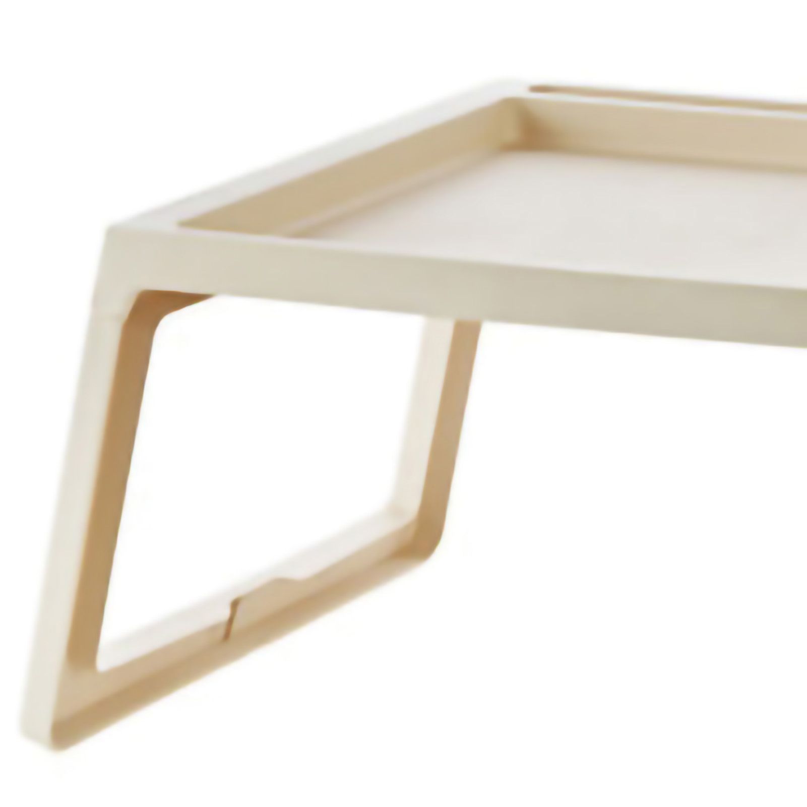 Laptop Bed Desk PP Folding Simple Downward Grooved Design Lap Desk Bed Table with Charging Hole for Bedroom Dorm Beige 68x35.8x27.5cm - Image 2