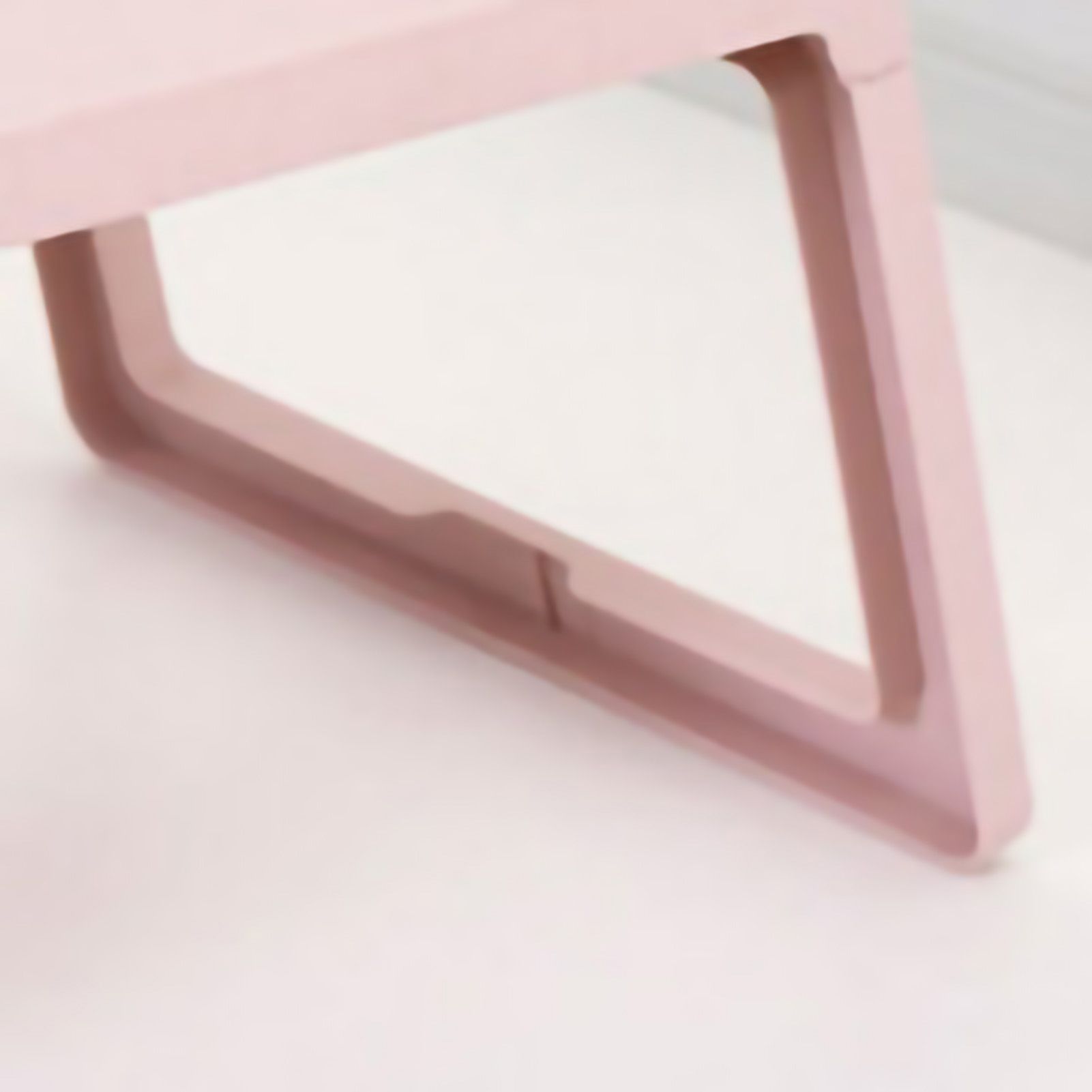 Laptop Bed Desk PP Folding Simple Downward Grooved Design Lap Desk Bed Table with Charging Hole for Bedroom Dorm Pink 68x35.8x27.5cm - Image 2