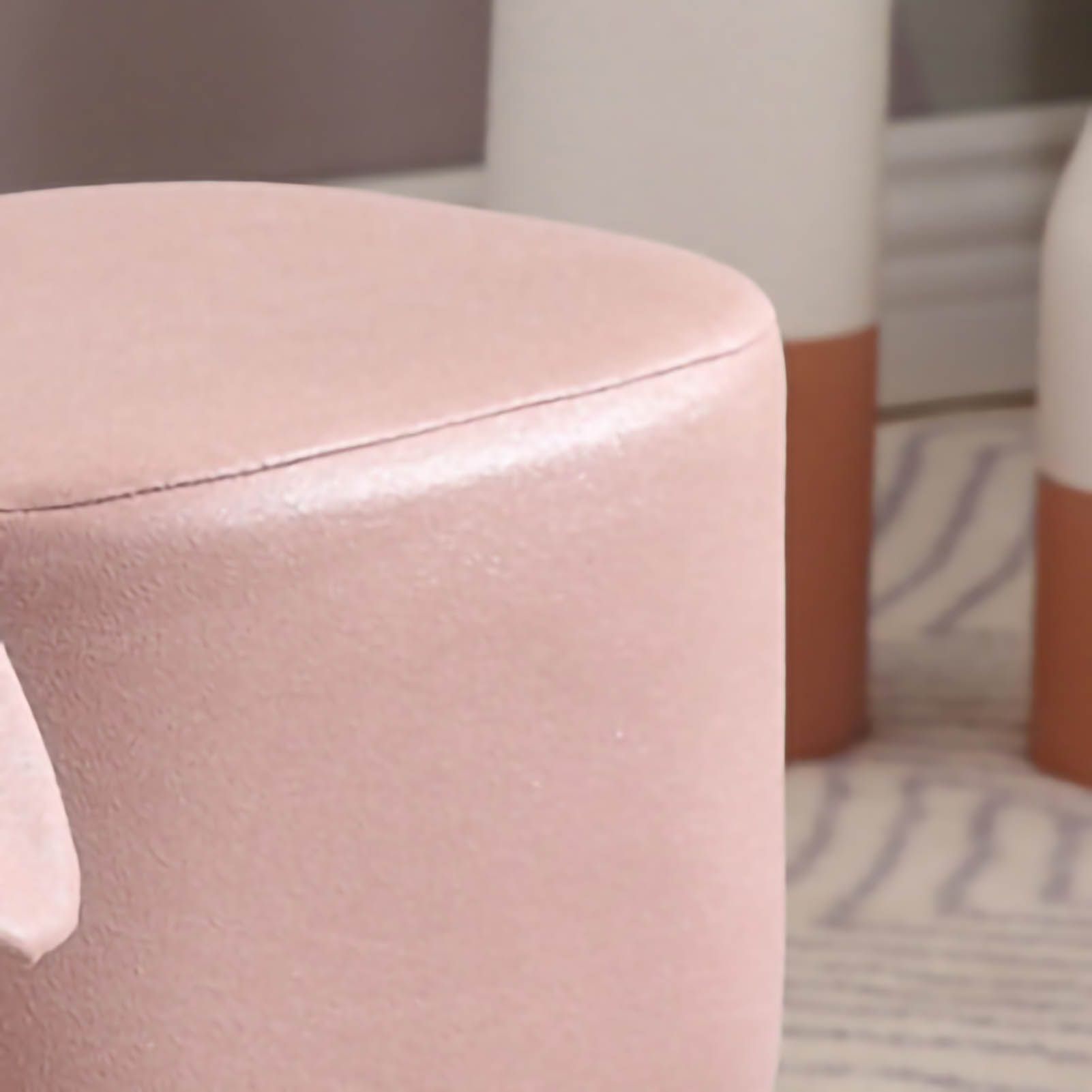 Children Wooden Low Stools Cute Cartoon Children Stool Small Dog Shape Stool for Home Kindergarten Pink - Image 2