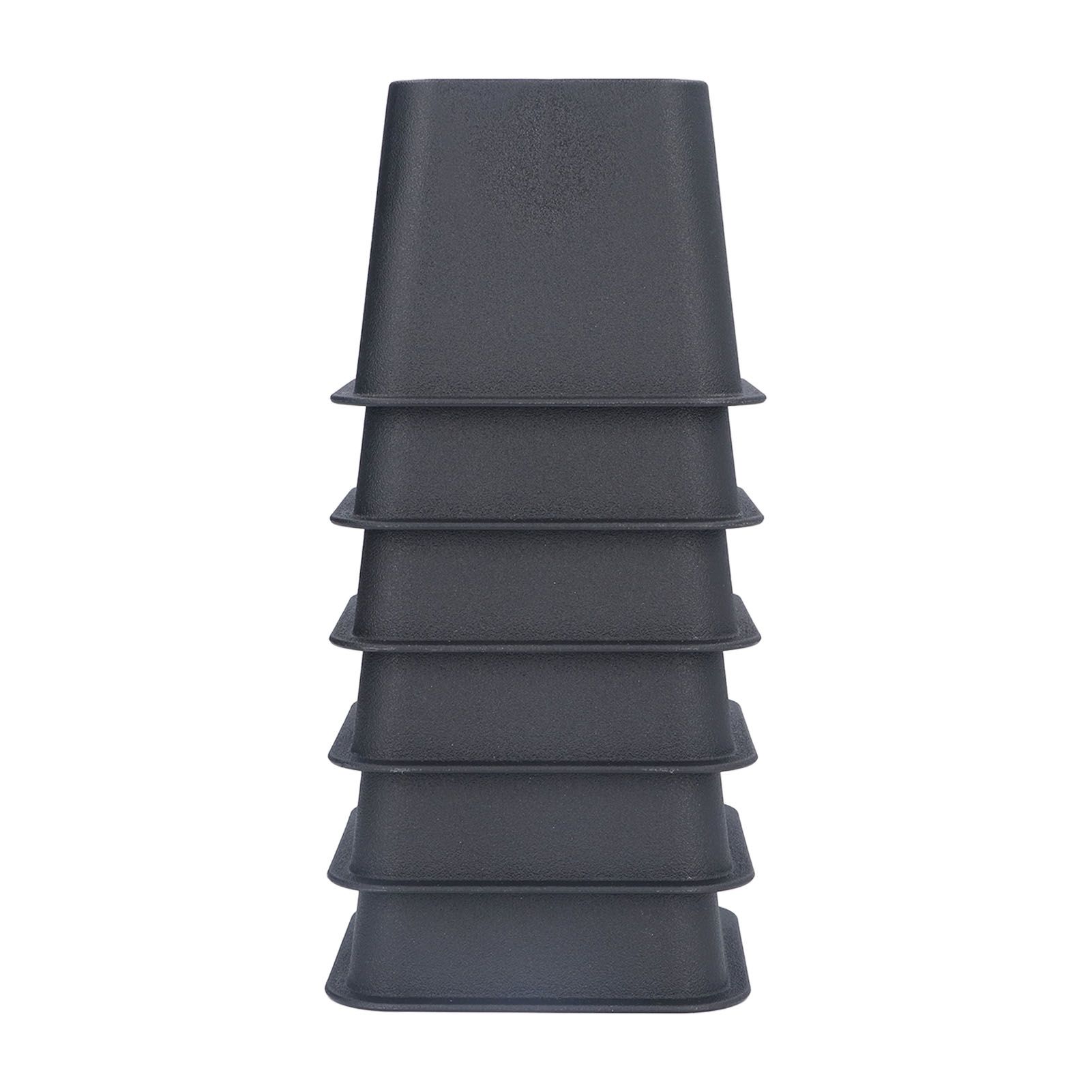6Pcs 3 Inch Trapezoid Furniture Risers Sofa Leg Pads for Bed Table Cabinet Sofa Feet Black - Image 4