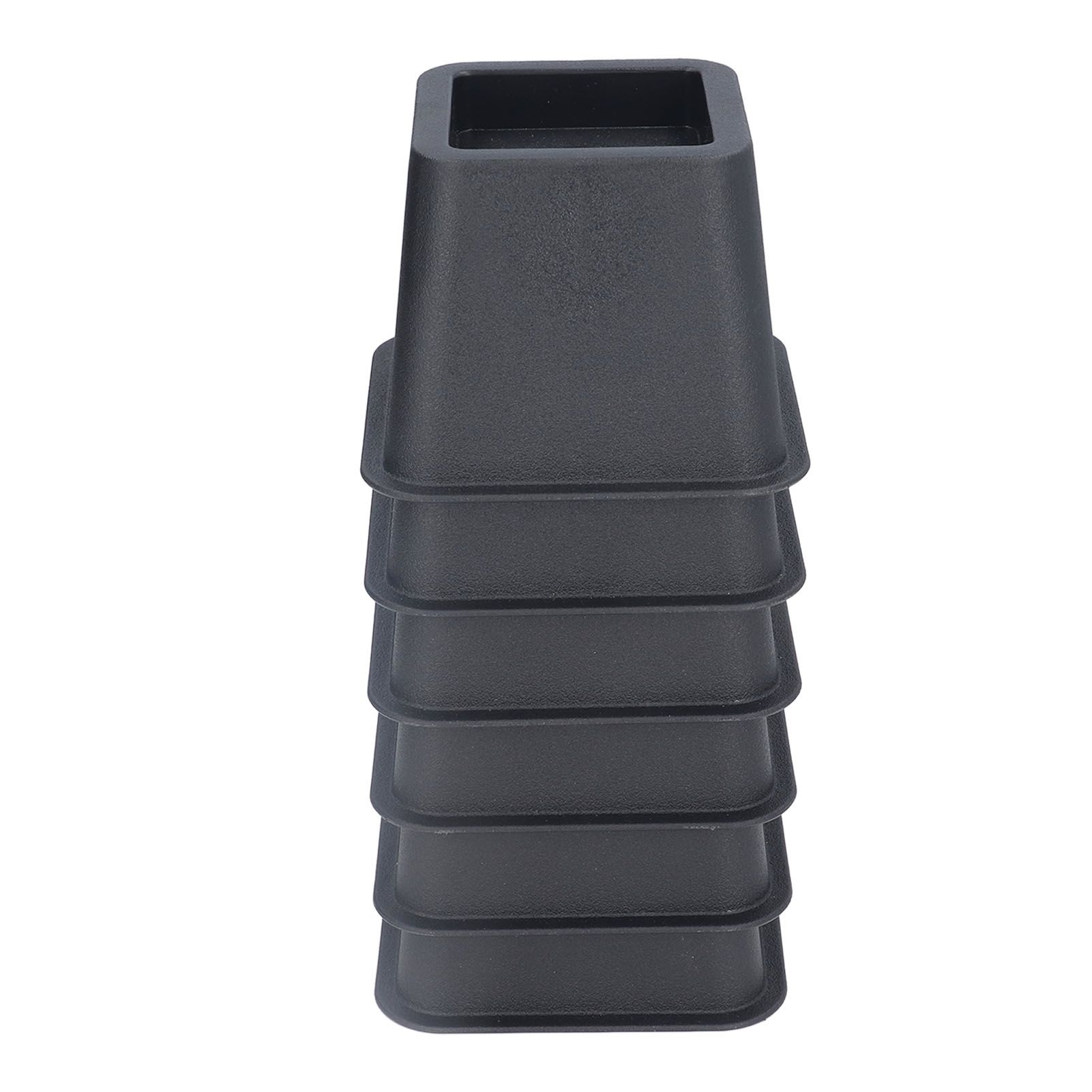 6Pcs 3 Inch Trapezoid Furniture Risers Sofa Leg Pads for Bed Table Cabinet Sofa Feet Black - Image 5