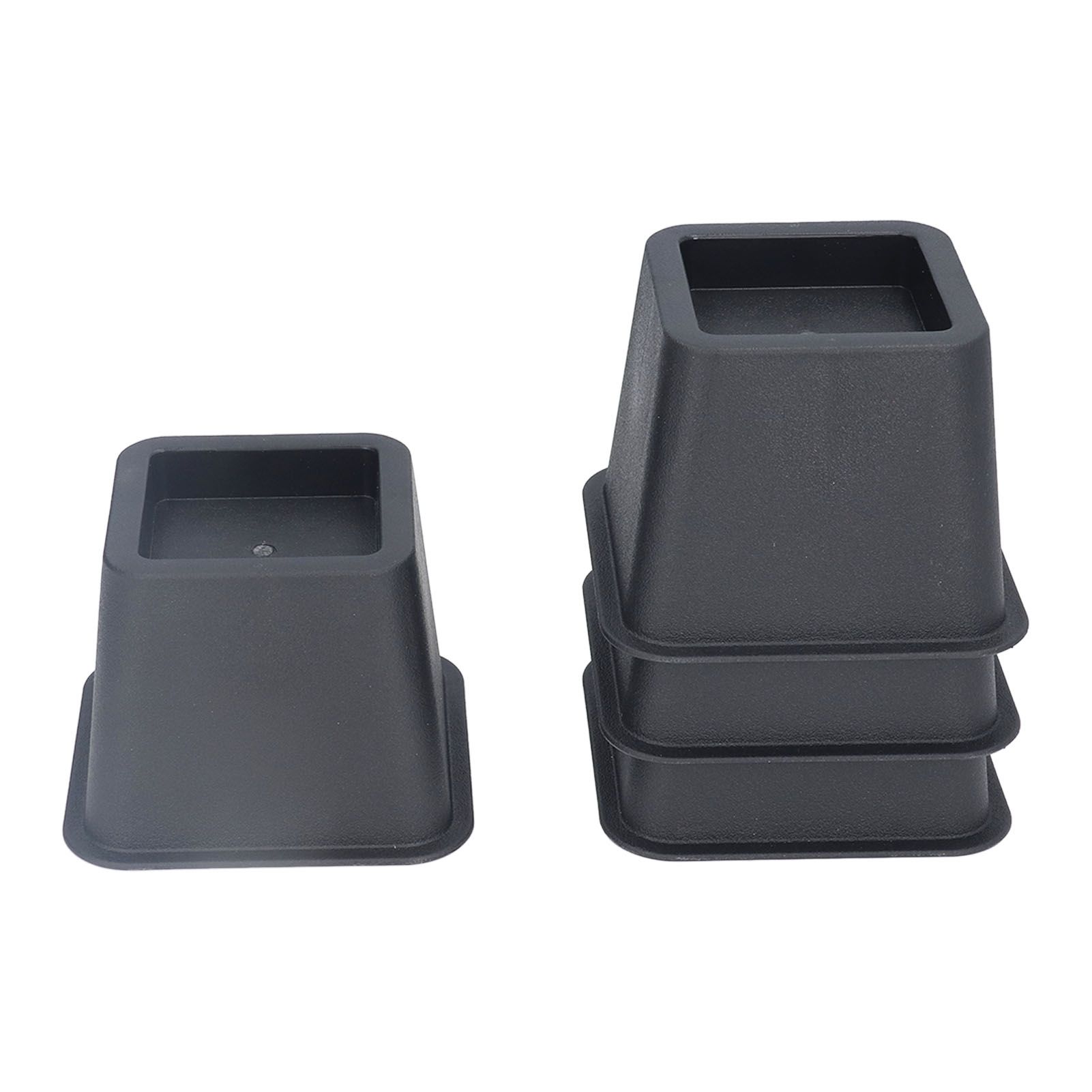 6Pcs 3 Inch Trapezoid Furniture Risers Sofa Leg Pads for Bed Table Cabinet Sofa Feet Black - Image 6