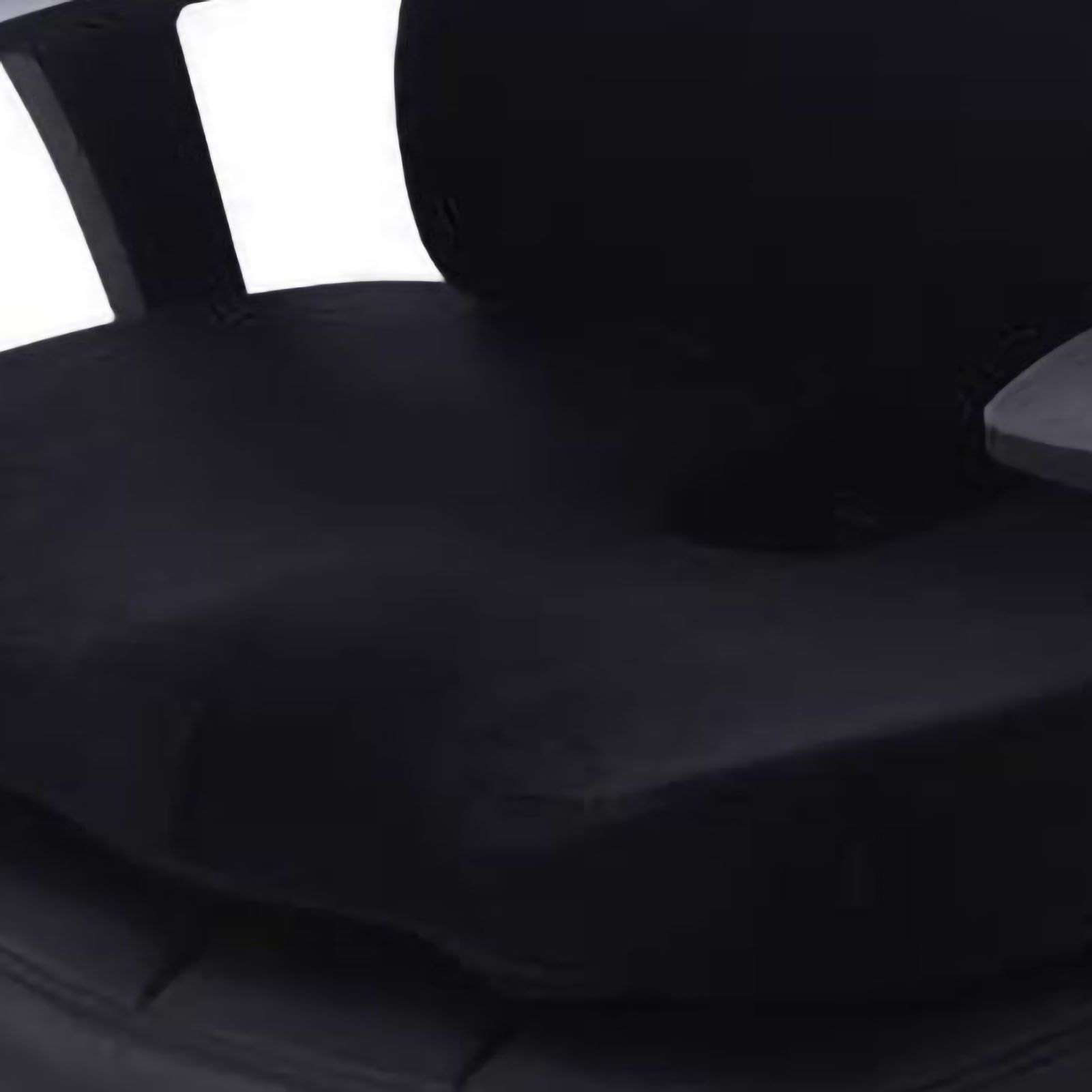Seat Cushion Lumbar Support Set Polyester Comfortable Chair Cushion for Office Home Flannelette Set Black Cushion and Back Cushion Combination Set - Image 3