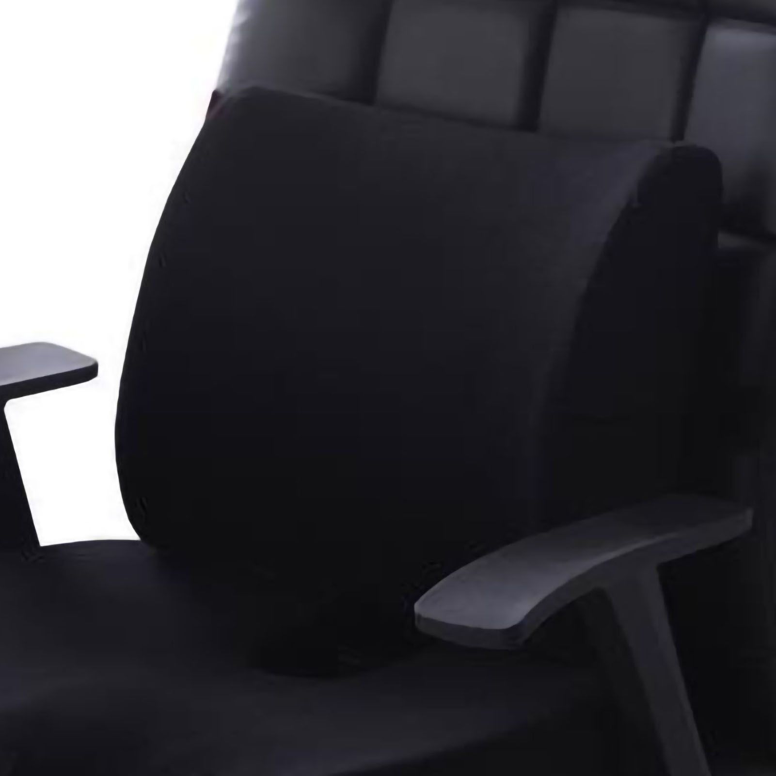 Seat Cushion Lumbar Support Set Polyester Comfortable Chair Cushion for Office Home Flannelette Set Black Cushion and Back Cushion Combination Set - Image 5