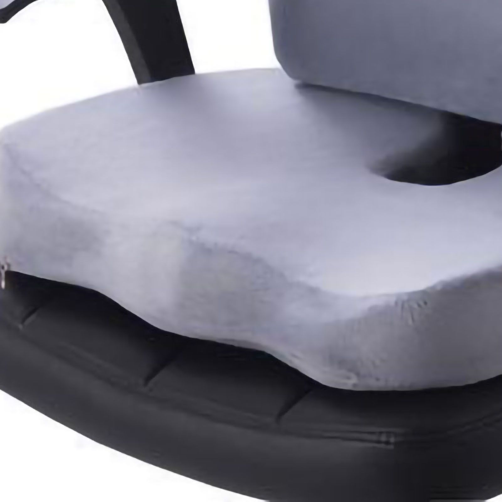 Seat Cushion Lumbar Support Set Polyester Comfortable Chair Cushion for Office Home Flannelette Set Grey Cushion and Back Cushion Combination Set - Image 2