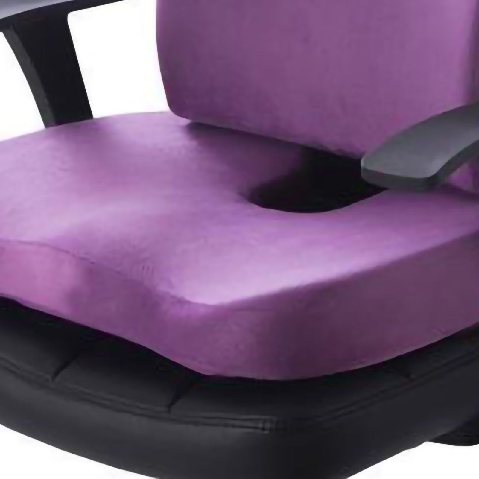 Seat Cushion Lumbar Support Set Polyester Comfortable Chair Cushion for Office Home Flannelette Set Purple Cushion and Back Cushion Combination Set - Image 4