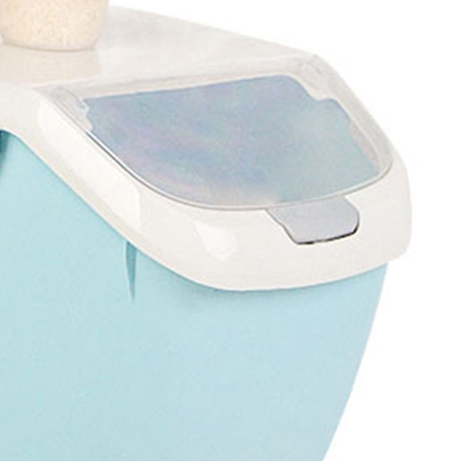 Grain Storage Box Waterproof Clamshell Multipurpose Plastic Rice Storage Containers for Kitchen Blue S 26x34x21cm/10.2x13.4x8.3in - Image 2