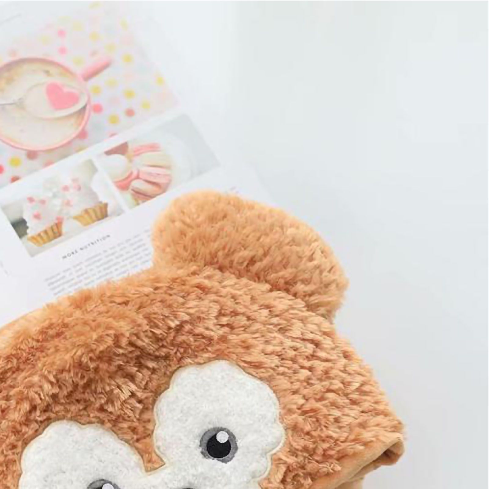 Hooded U Shaped Pillow Cute Cartoon Travel PP Cotton U Shaped Neck Pillow for Airplane Seat Yellow Bear - Image 3