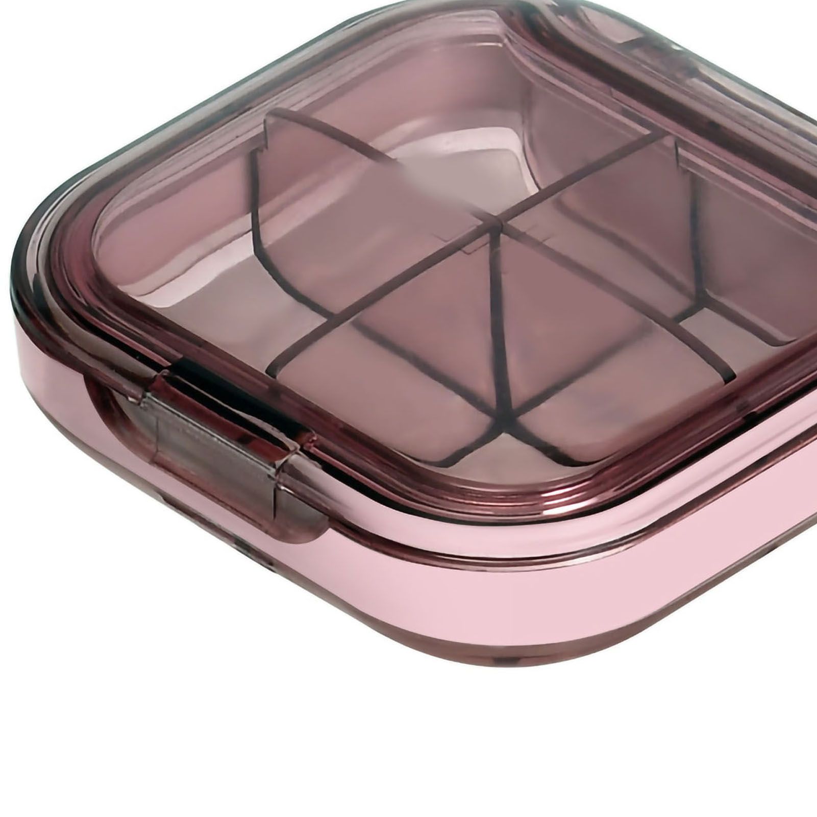 Portable Mini Pill Case Travel Dispensing Pill Organizer Household Food Grade Sealed Storage Medicine Box Small Transparent Pink - Image 2
