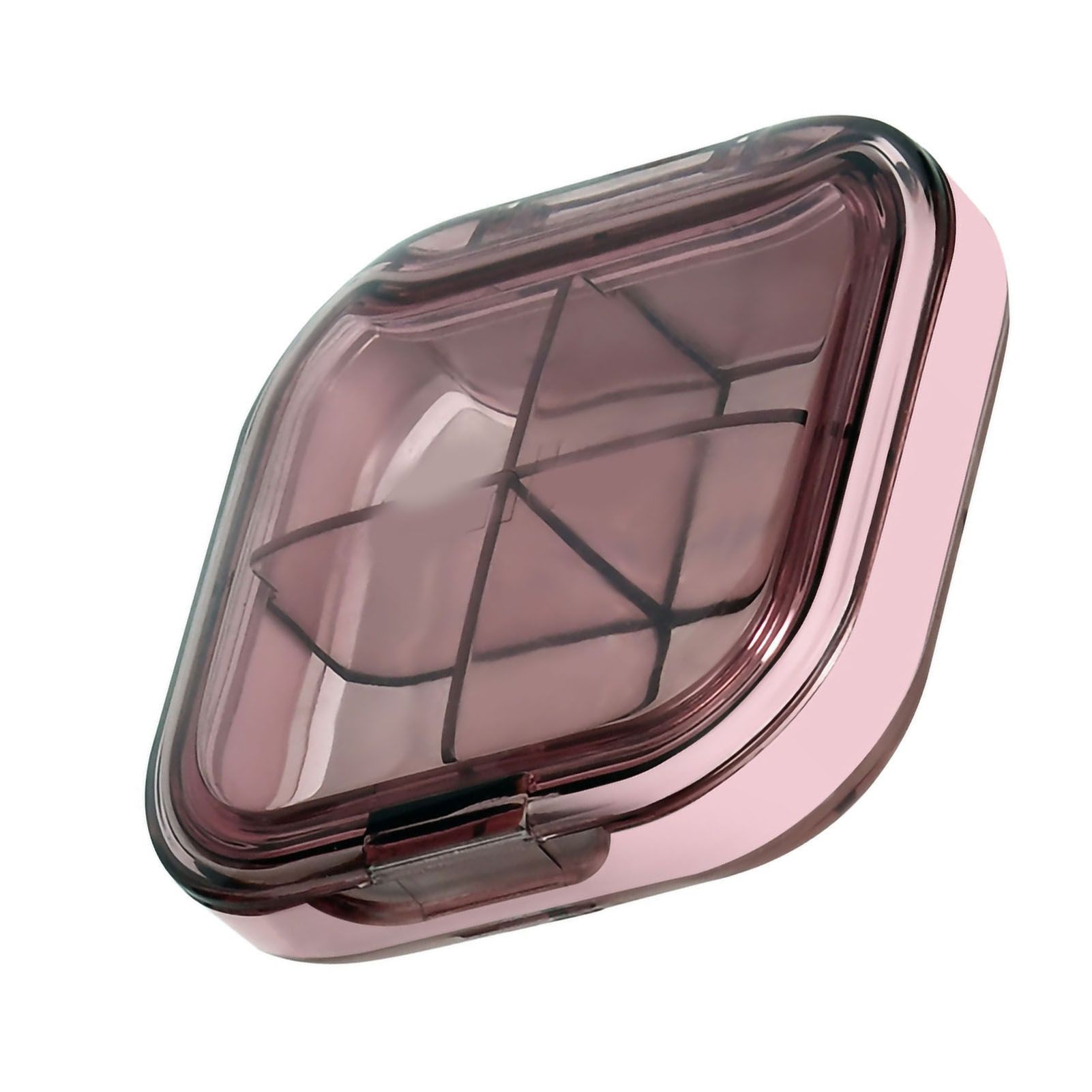 Portable Mini Pill Case Travel Dispensing Pill Organizer Household Food Grade Sealed Storage Medicine Box Small Transparent Pink - Image 4