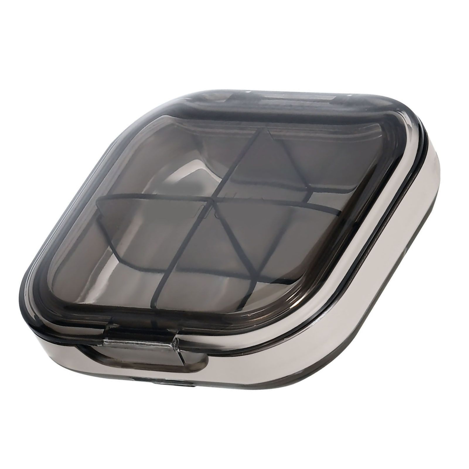Portable Mini Pill Case Travel Dispensing Pill Organizer Household Food Grade Sealed Storage Medicine Box Small Transparent Black - Image 2