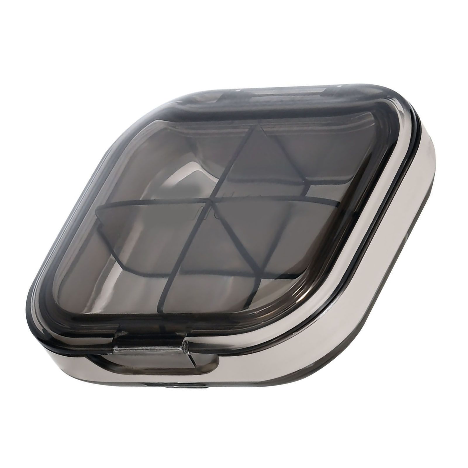 Portable Mini Pill Case Travel Dispensing Pill Organizer Household Food Grade Sealed Storage Medicine Box Small Transparent Black - Image 4