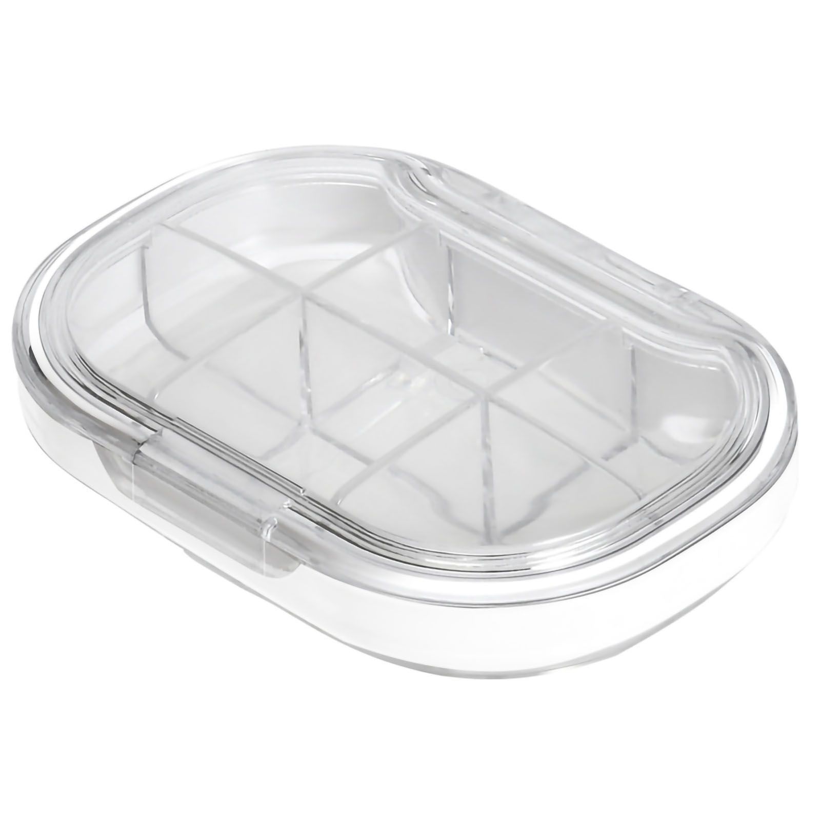 Portable Mini Pill Case Travel Dispensing Pill Organizer Household Food Grade Sealed Storage Medicine Box Big Transparent White - Image 1
