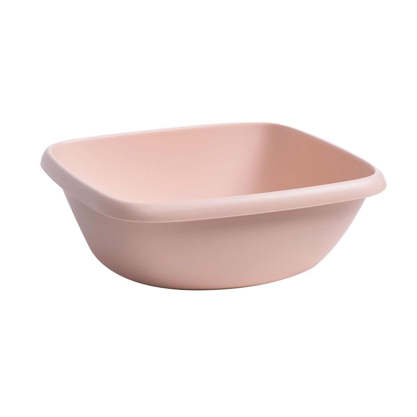 Household Plastic Wash Basin Dormitory Cute Square Laundry Basin Washbasin for Dishing Large Pink - Image 1