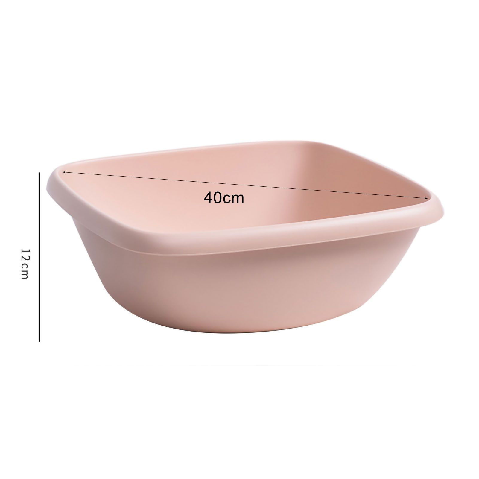 Household Plastic Wash Basin Dormitory Cute Square Laundry Basin Washbasin for Dishing Large Pink - Image 5