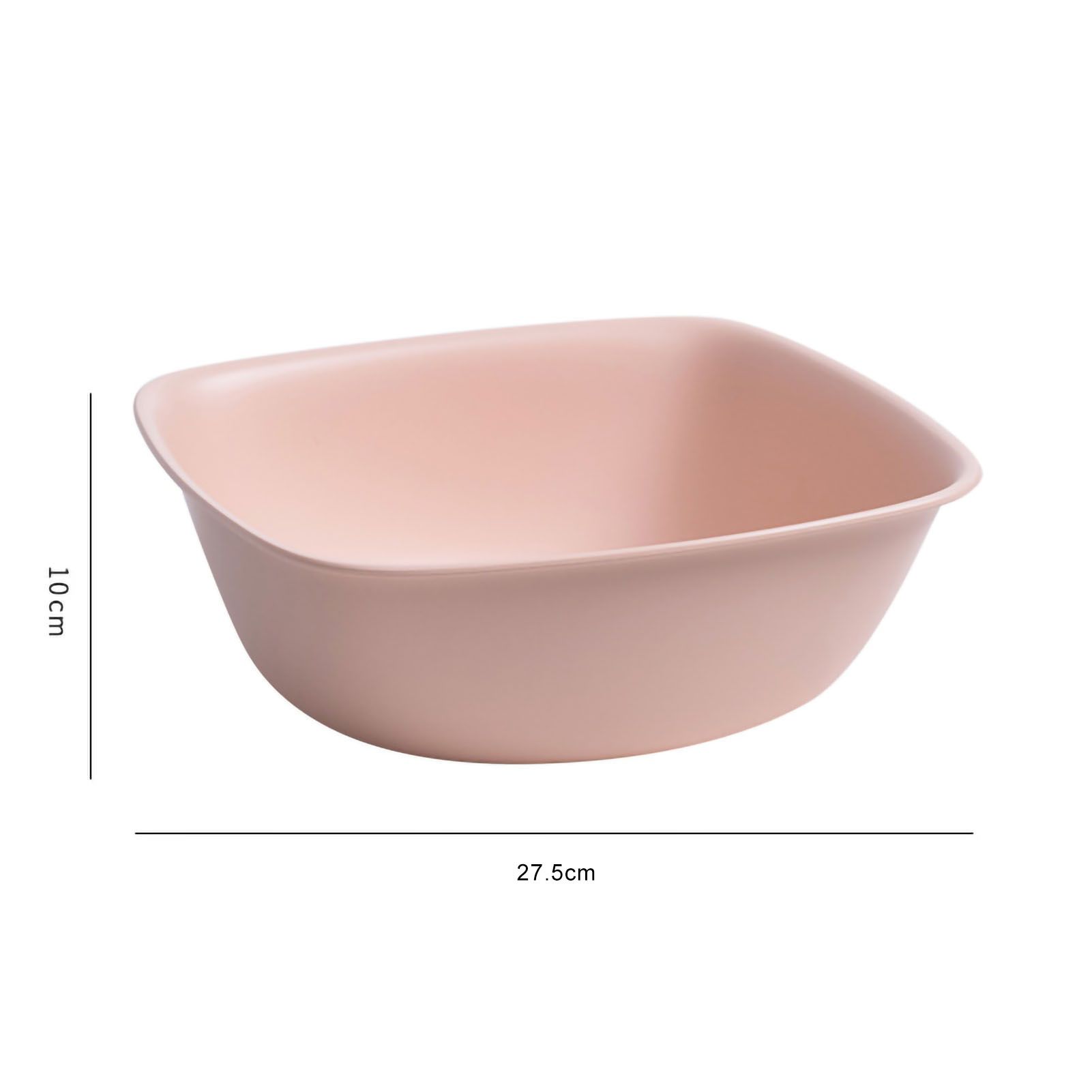 Household Plastic Wash Basin Dormitory Cute Square Laundry Basin Washbasin for Dishing Small Pink - Image 5