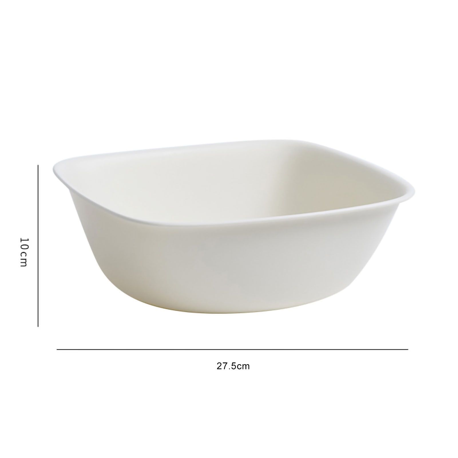 Household Plastic Wash Basin Dormitory Cute Square Laundry Basin Washbasin for Dishing Small White - Image 5