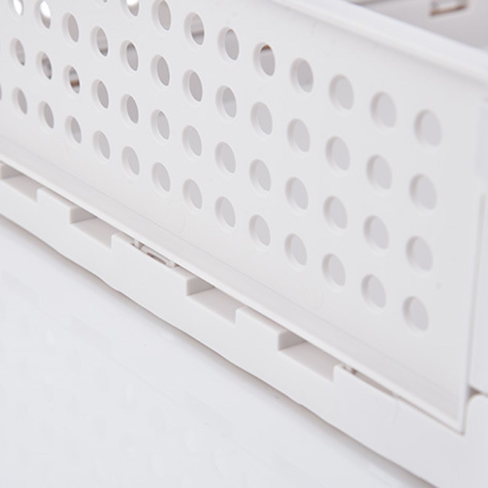 Stackable Storage Basket Plastic Large Open Drawer Wardrobe Cloth Container for Bedroom Living Room Offwhite - Image 3