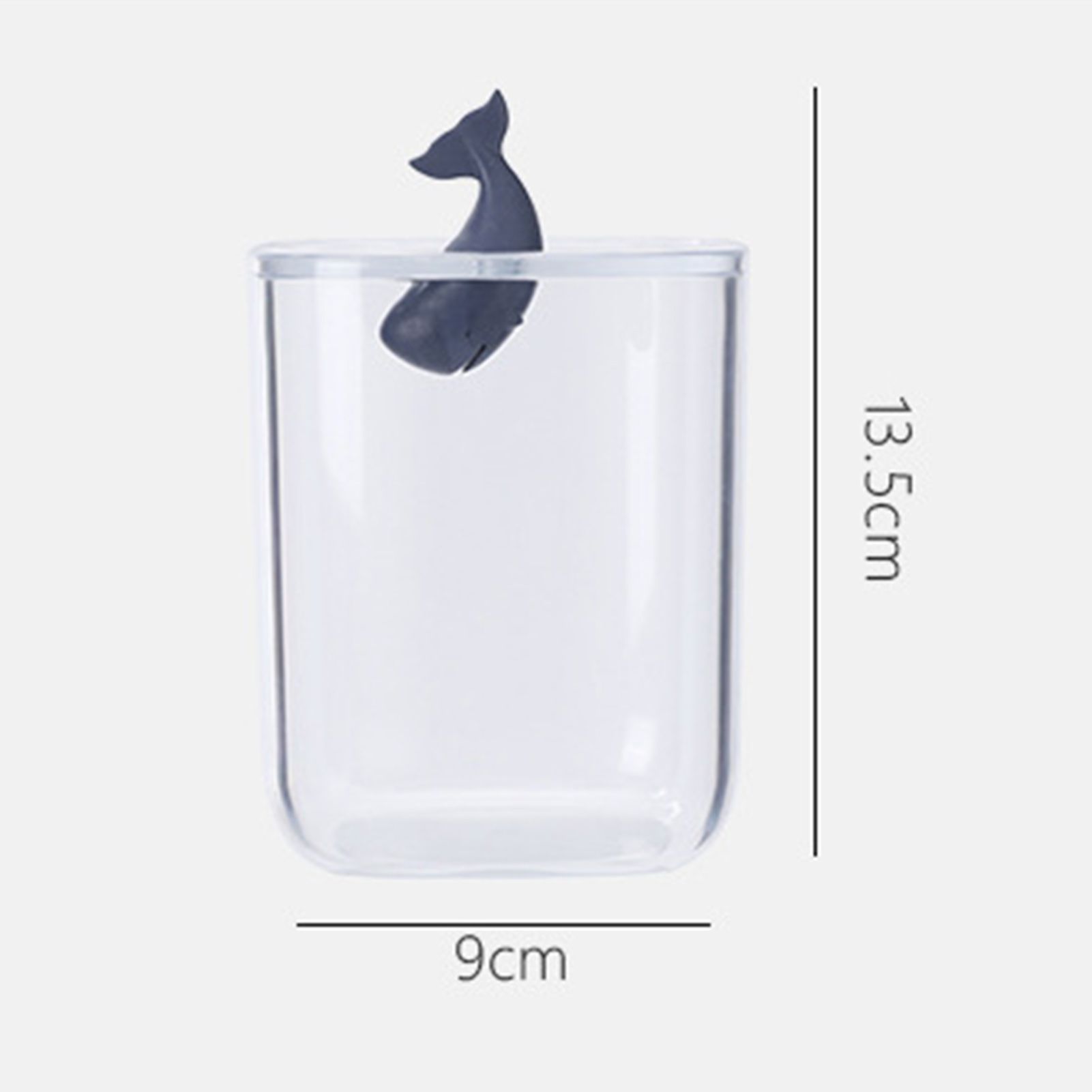 Bathroom Containers Multifunction Transparent Cotton Swabs Storage Canister with Lid for Home Whale - Image 2