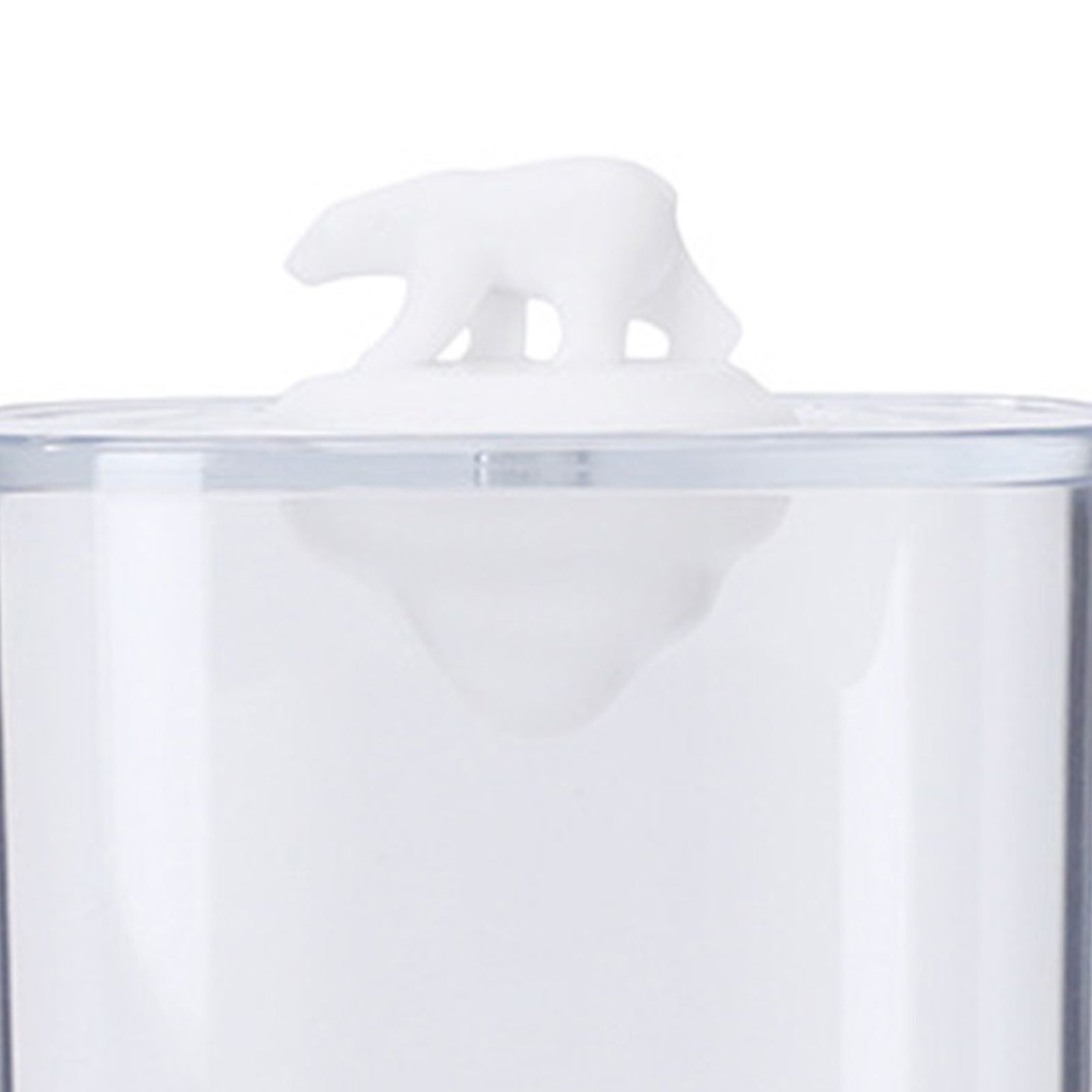 Bathroom Containers Multifunction Transparent Cotton Swabs Storage Canister with Lid for Home White Bear - Image 2