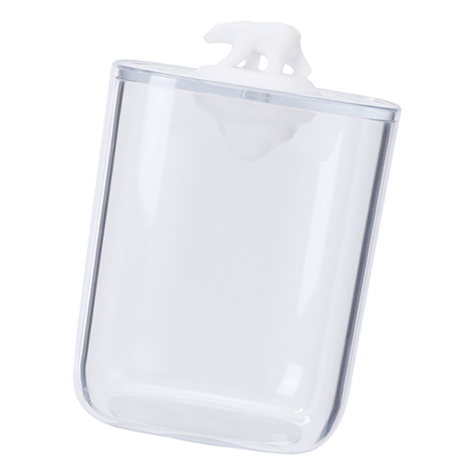 Bathroom Containers Multifunction Transparent Cotton Swabs Storage Canister with Lid for Home White Bear - Image 5
