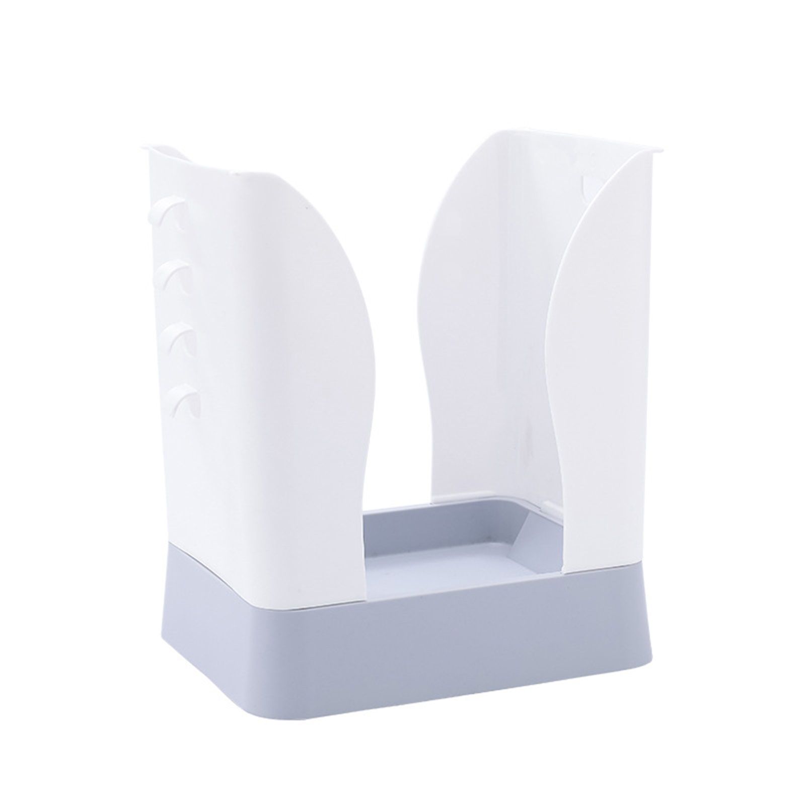 Plastic Garbage Can Expandable Trash Bag Holder Large Capacity for Kitchen Bathroom Pale Grey - Image 1