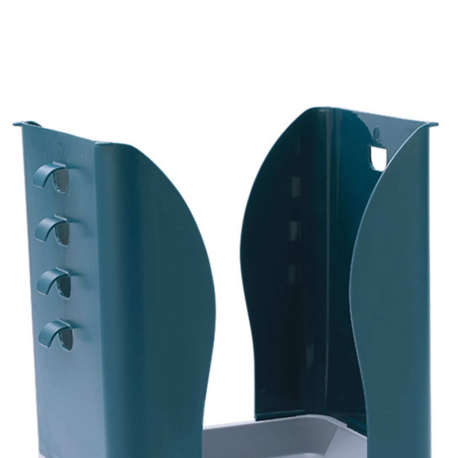 Plastic Garbage Can Expandable Trash Bag Holder Large Capacity for Kitchen Bathroom Blue Gray - Image 3