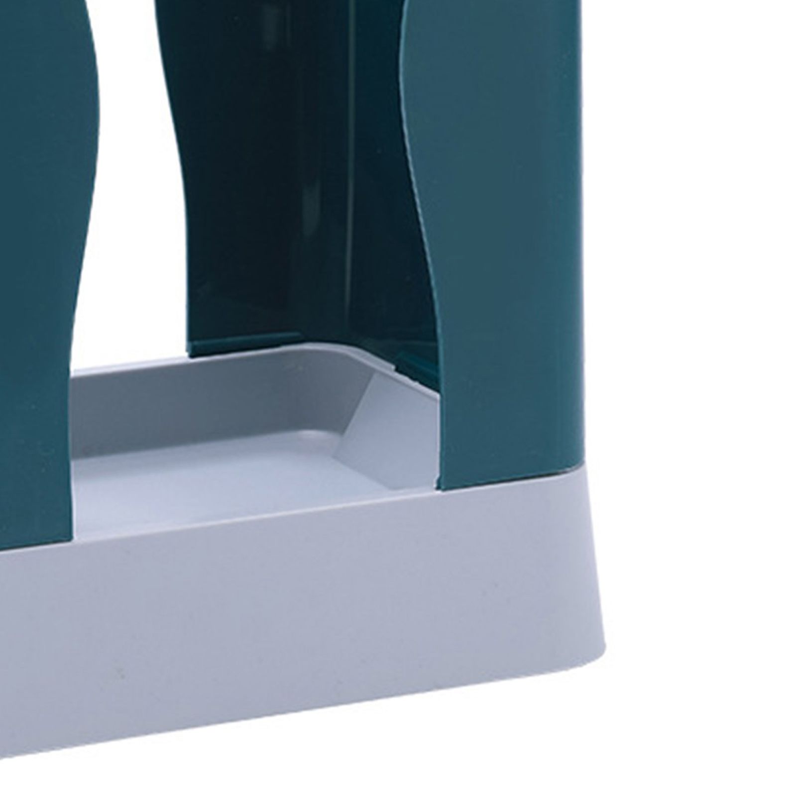 Plastic Garbage Can Expandable Trash Bag Holder Large Capacity for Kitchen Bathroom Blue Gray - Image 5