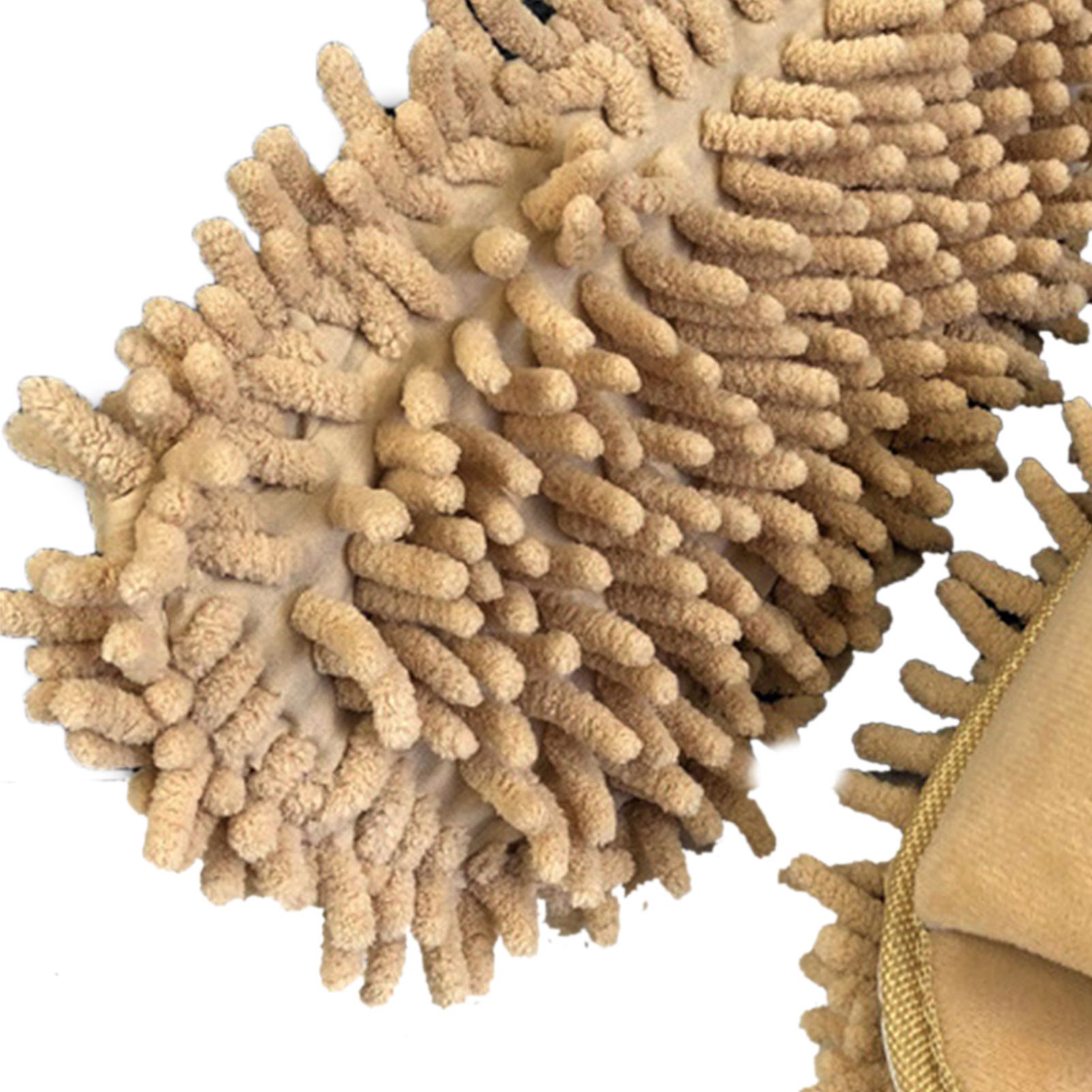 Floor Slippers Lazy Open Toed Mop Slipper Home Use Soft Pure Color Cleaning Slipper Beige M 39-41 - Image 2