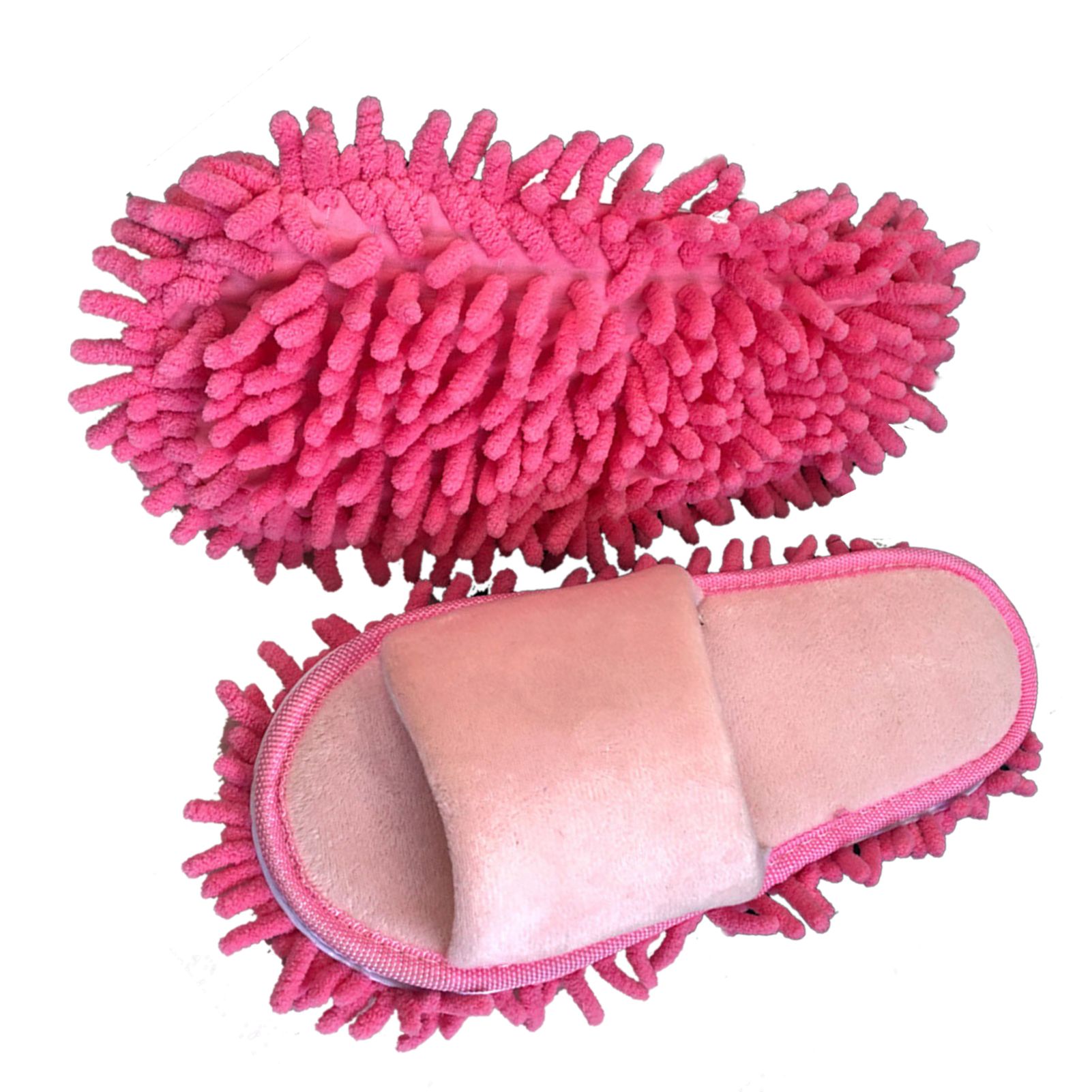 Floor Slippers Lazy Open Toed Mop Slipper Home Use Soft Pure Color Cleaning Slipper Pink M 39-41 - Image 4
