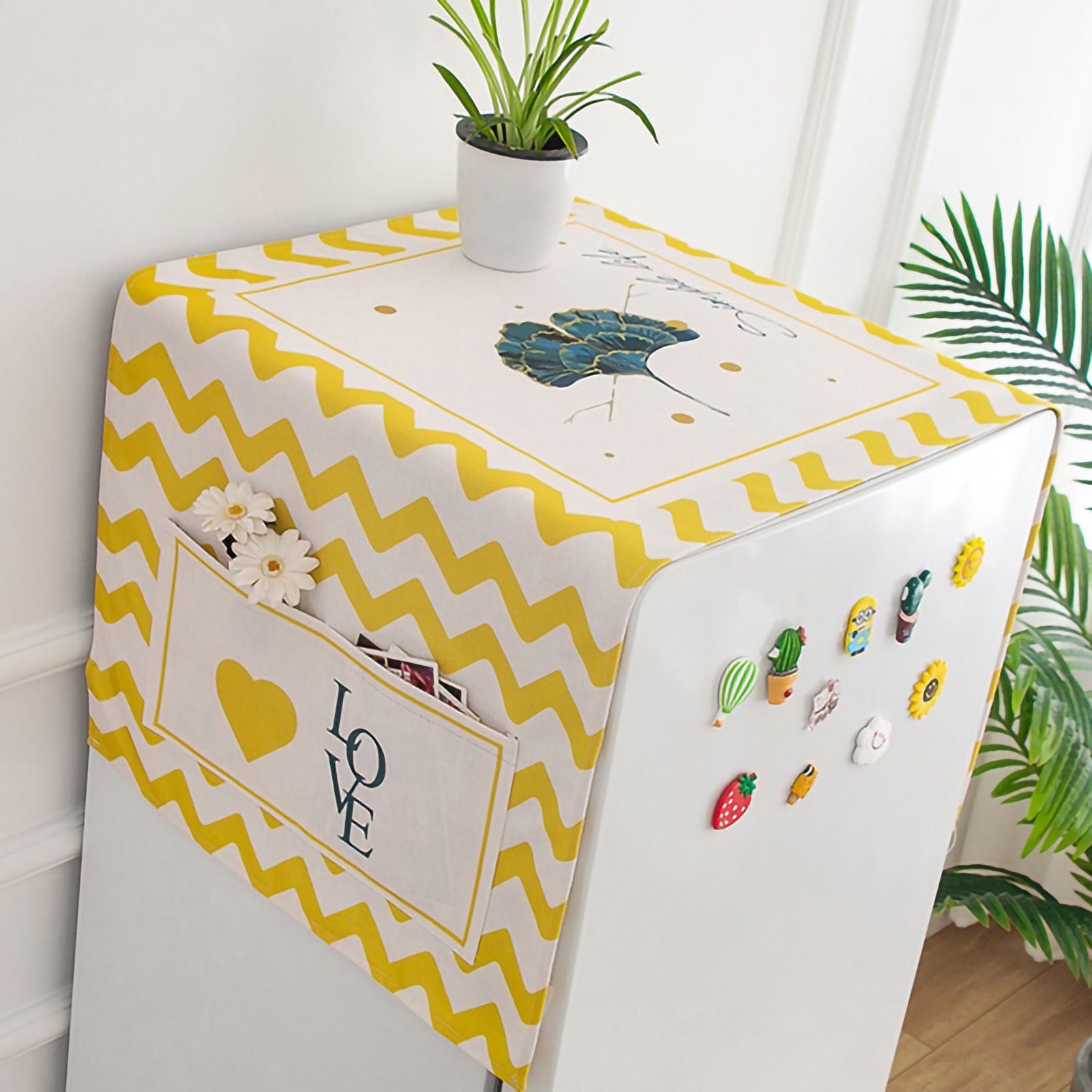 Cotton Linen Dust Protection Cover Fabric Cloth Waterproof General Cover Towel for Home Appliance GB258 35x95 Microwave Oven - Image 5