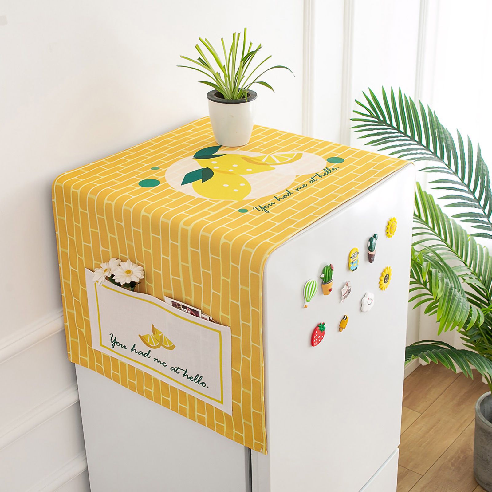 Cotton Linen Dust Protection Cover Fabric Cloth Waterproof General Cover Towel for Home Appliance GB262 45x140 Refrigerator Washing Machine - Image 1