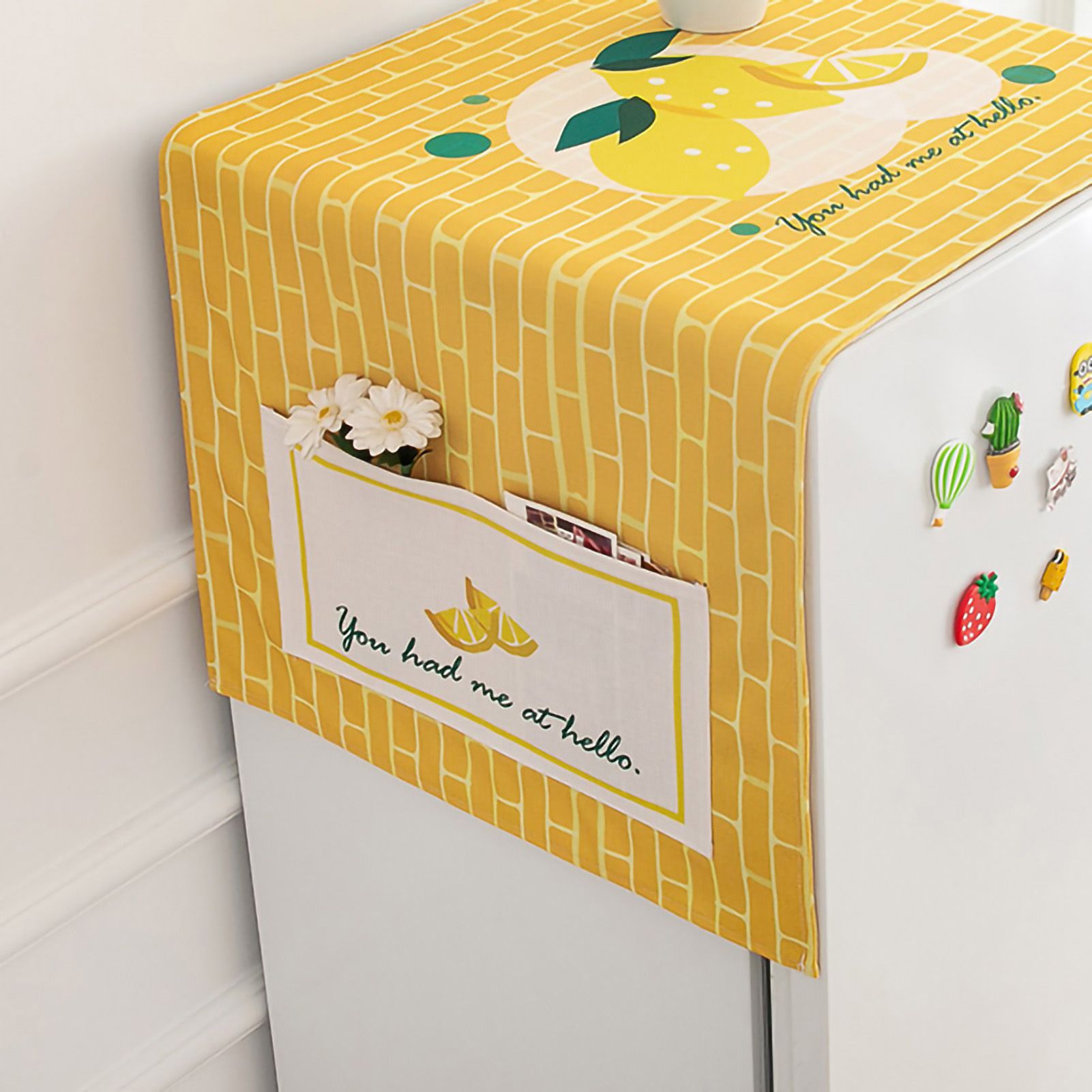Cotton Linen Dust Protection Cover Fabric Cloth Waterproof General Cover Towel for Home Appliance GB262 45x140 Refrigerator Washing Machine - Image 2