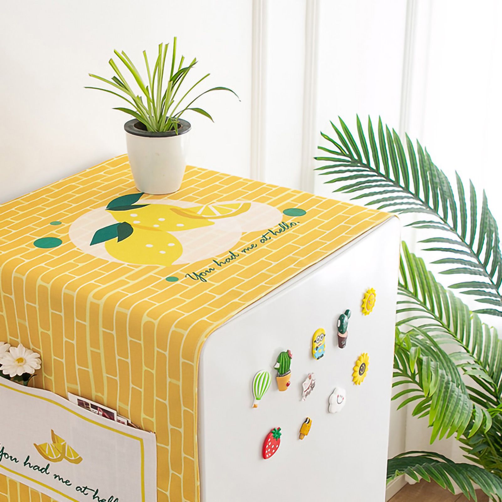Cotton Linen Dust Protection Cover Fabric Cloth Waterproof General Cover Towel for Home Appliance GB262 45x140 Refrigerator Washing Machine - Image 3