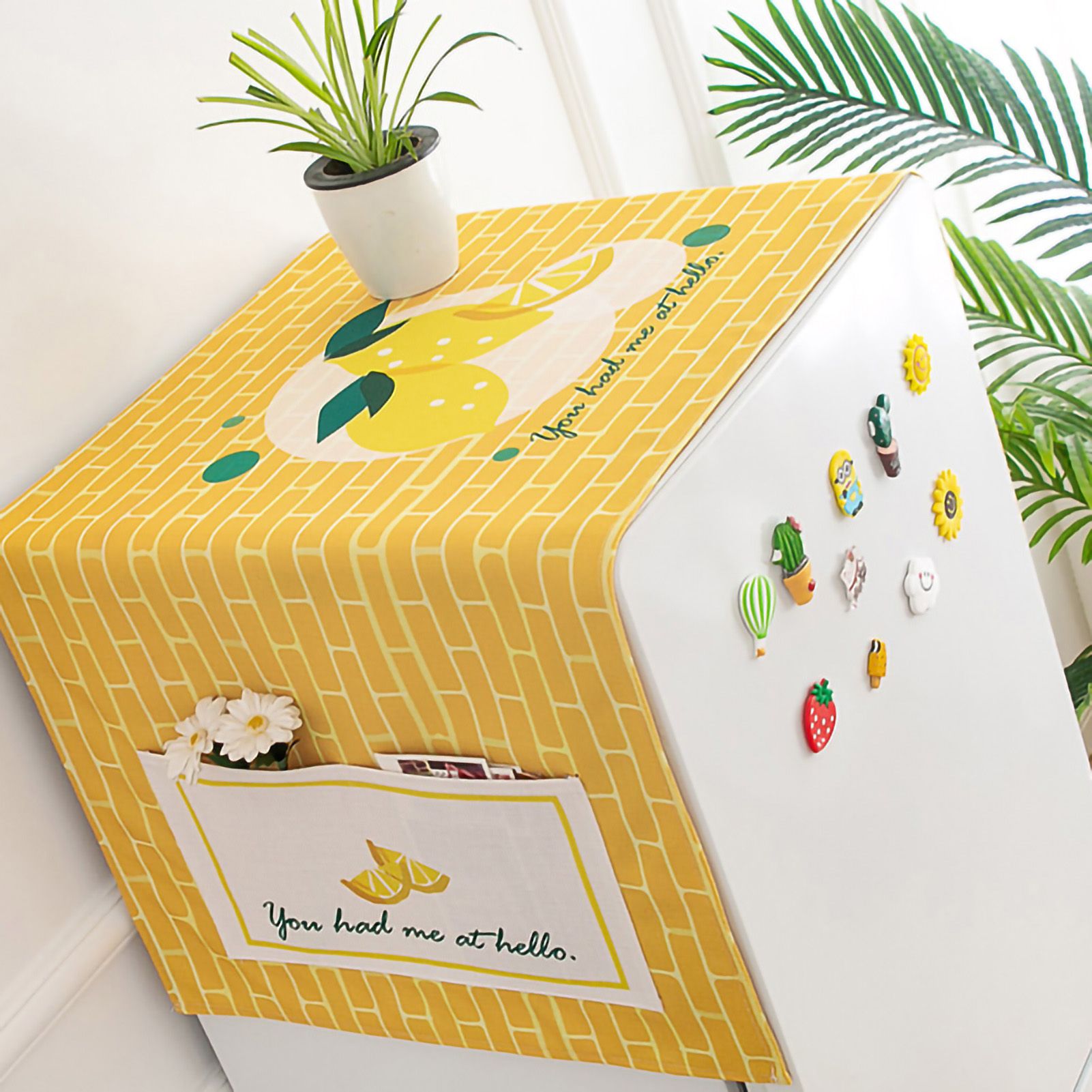 Cotton Linen Dust Protection Cover Fabric Cloth Waterproof General Cover Towel for Home Appliance GB262 45x140 Refrigerator Washing Machine - Image 4