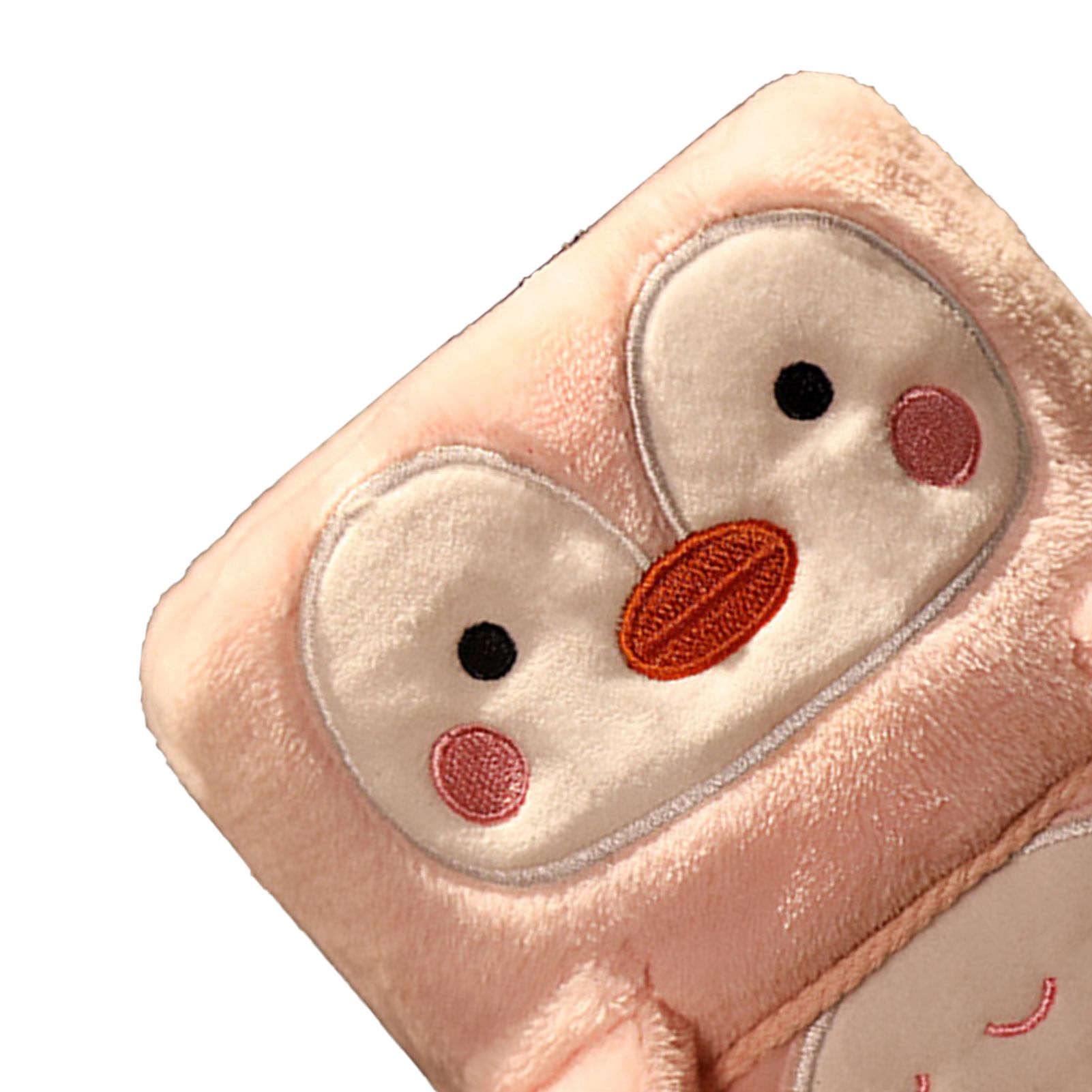 Flannel Blanket Cute Animal Shape Soft Skin Friendly Portable Nap Blanket for Sofa Bed Office Dormitory Pink Penguin 80x100cm / 31.5x39.4in - Image 3